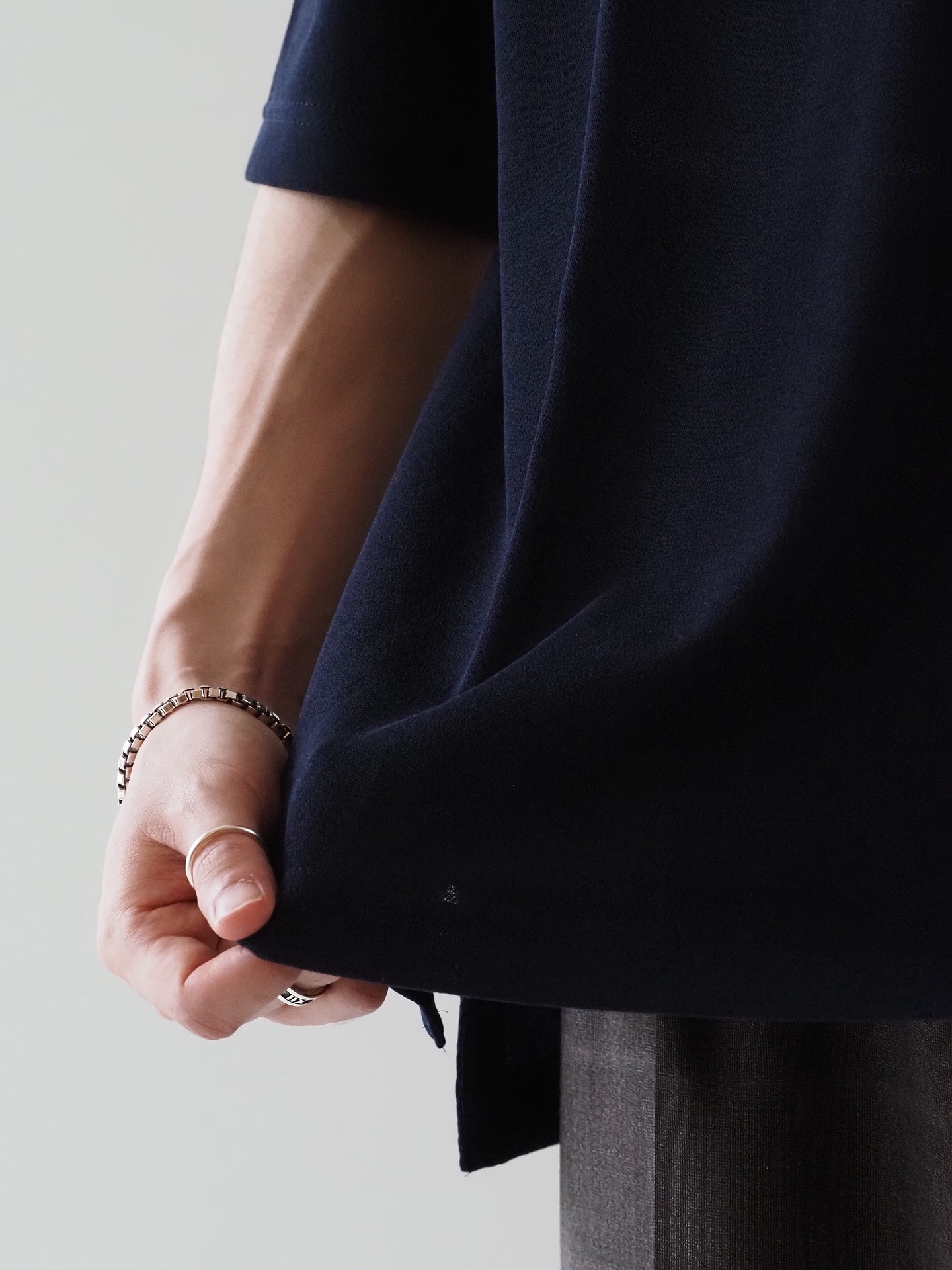 MAATEE&SONS S/S SKIPPER ”COTTON CRAPE“ color:NAVY size:2（着用）,3