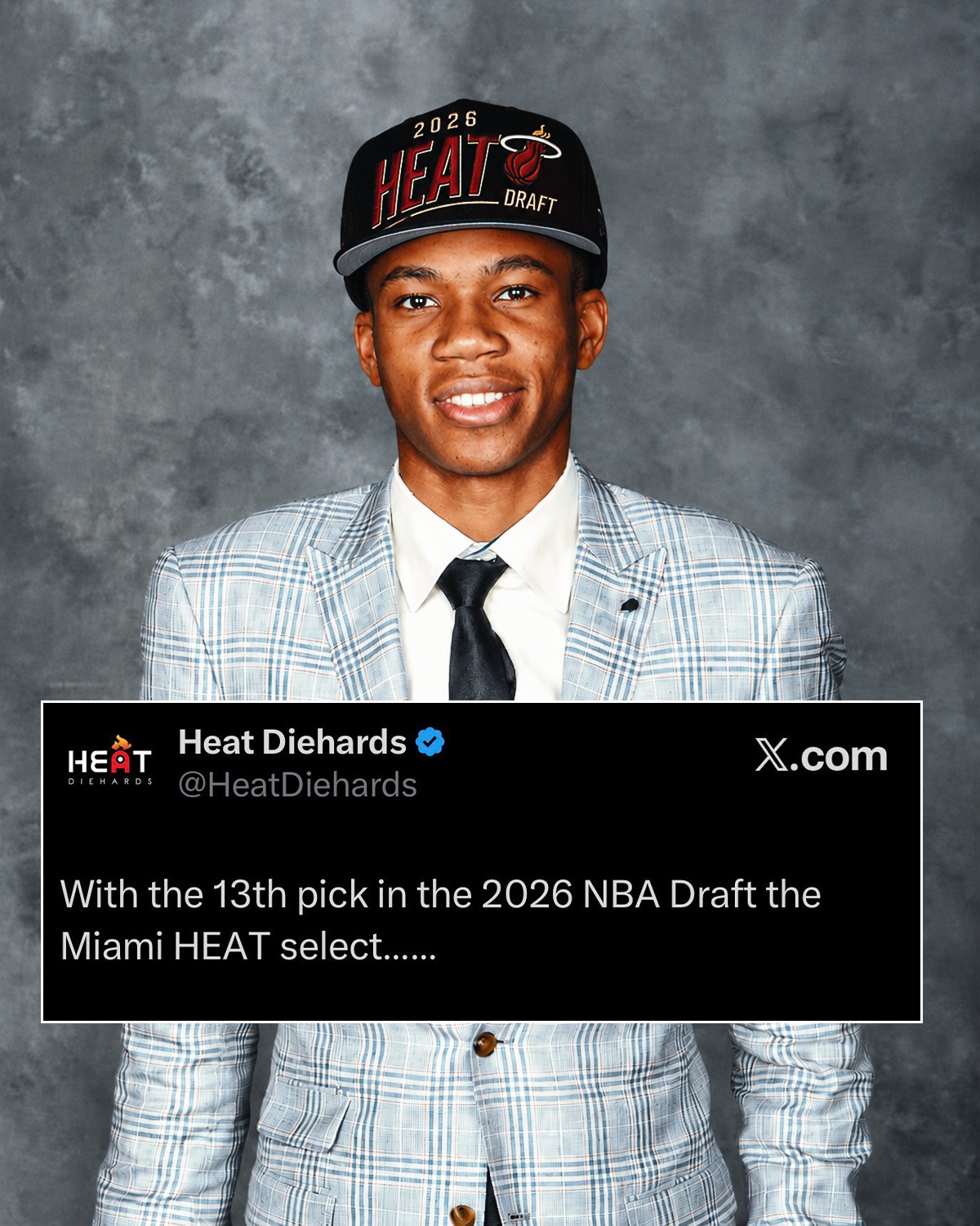 With the 13th Pick in the 2026 NBA Draft, the Miami HEAT select 