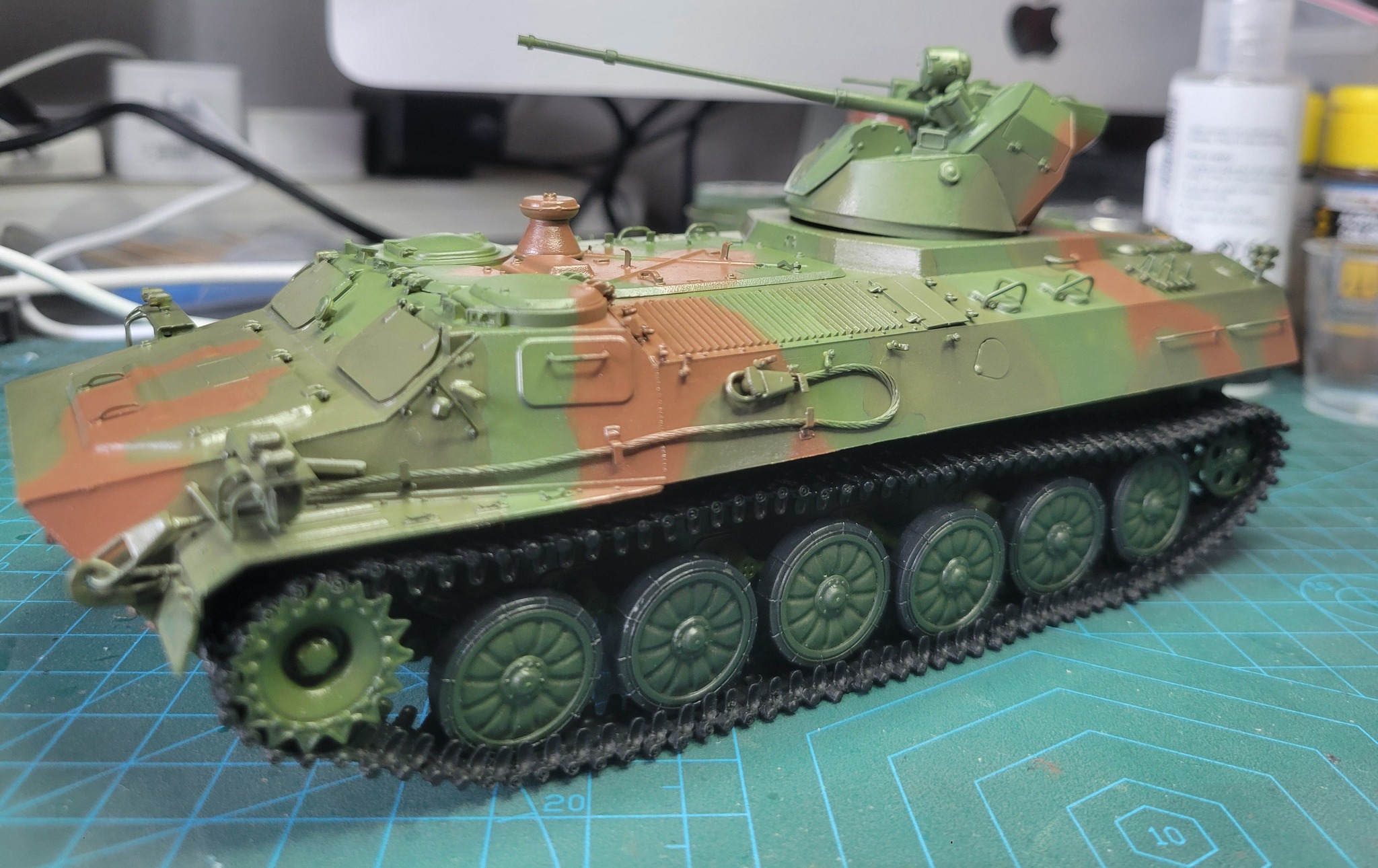 Trumpeter MT-LB model camo and gloss coat complete