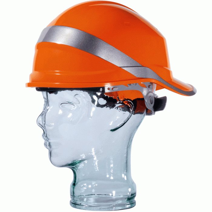 Deltaplus Venitex Construction Ratchet Hard Hat / Safety Helmet - Blue With Diamond Pattern