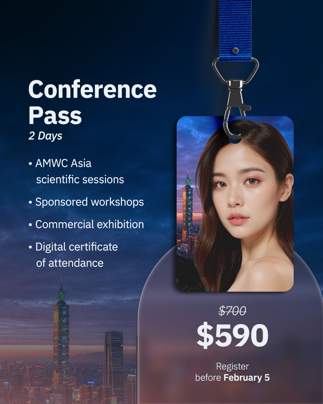 Aesthetic - Conference Pass for AMWC Asia-TDAC 2026 – $590 instead of ...