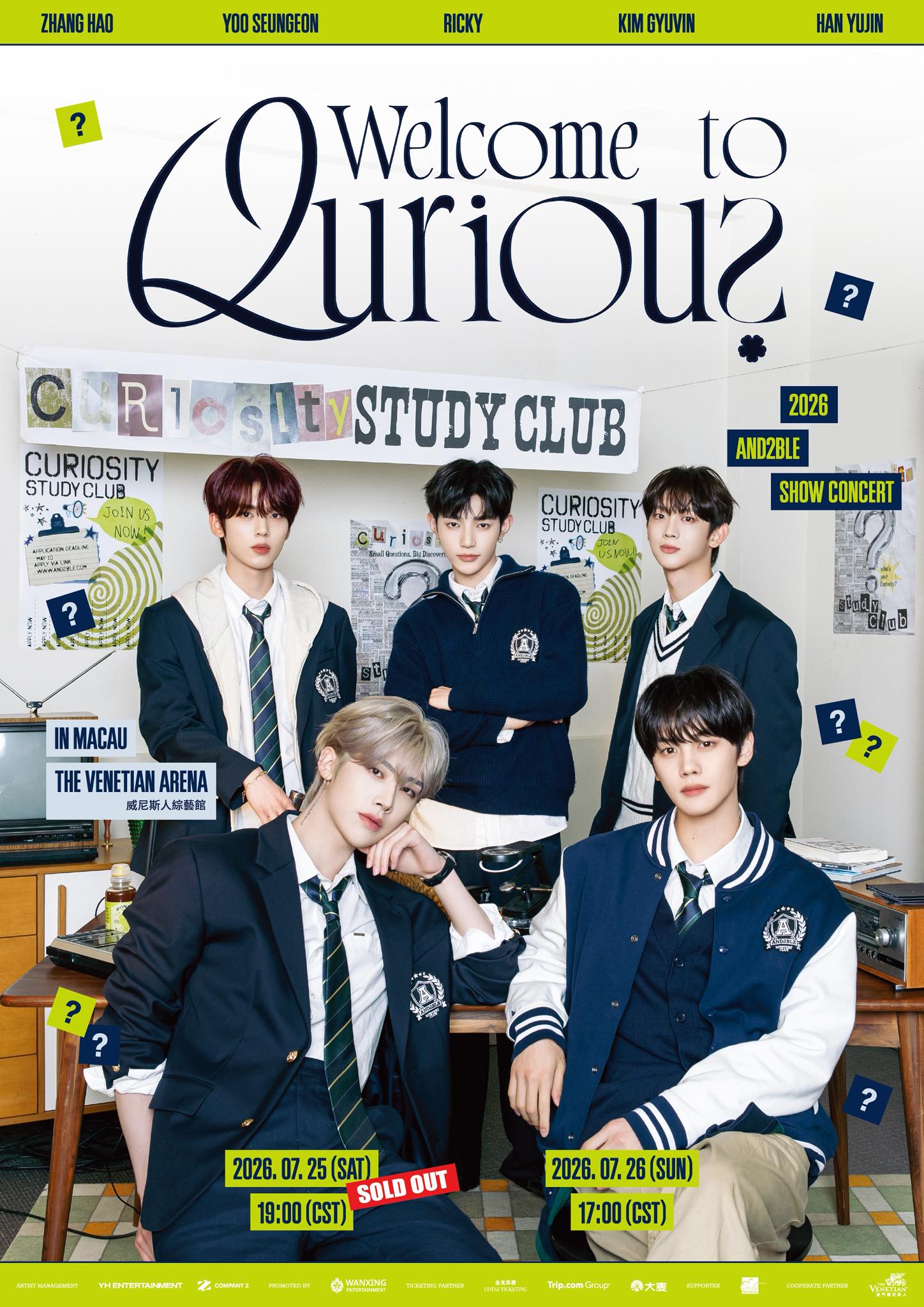 and2ble ショーコン　マカオ　day2 セット 2026 AND2BLE SHOW CONCERT : Welcome to Qurious> In Macau 首場售罄