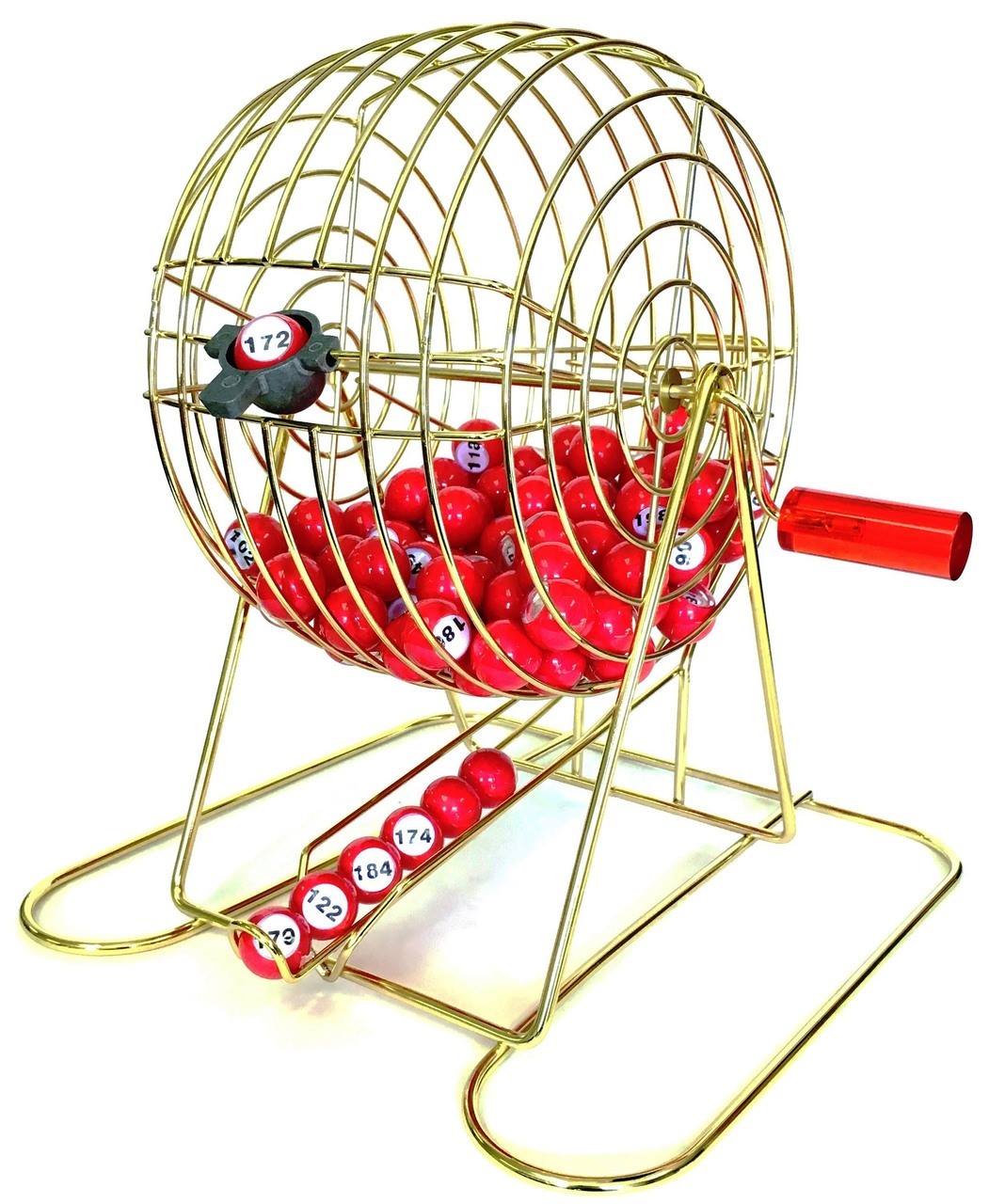 King of Bingo - NEW- Raffle Cage Set W / 100 Raffle Balls...