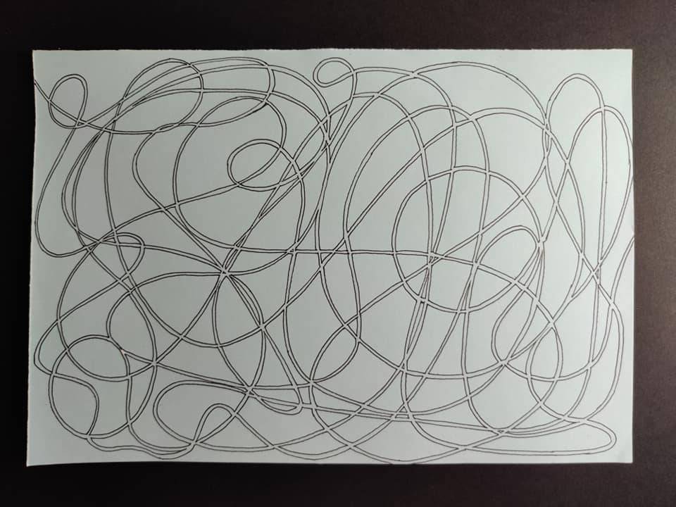 Art with Hiral - Tangled thread Doodle | How to draw...