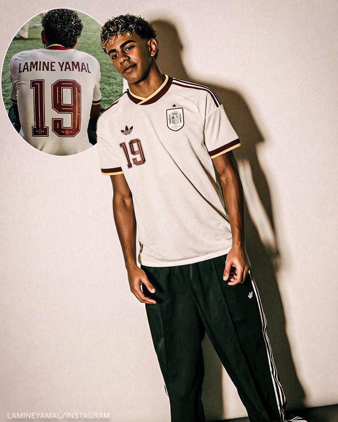 ち*ん様 ラミン　ヤマル Spain Away World Cup Kit Lamine Yamal posted himself wearing Spain's new World Cup away kit