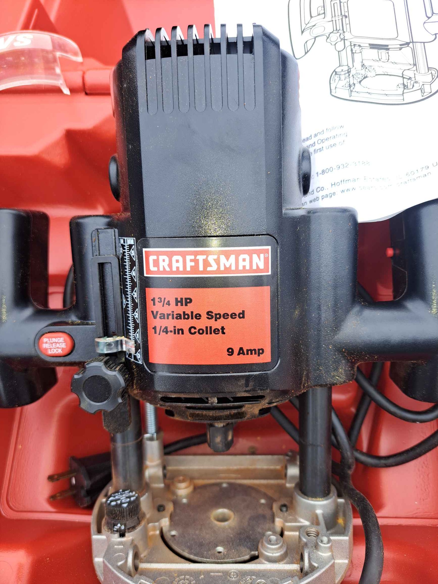 Craftsman 1 3/4 HP variable speed plunge router - Routers ...