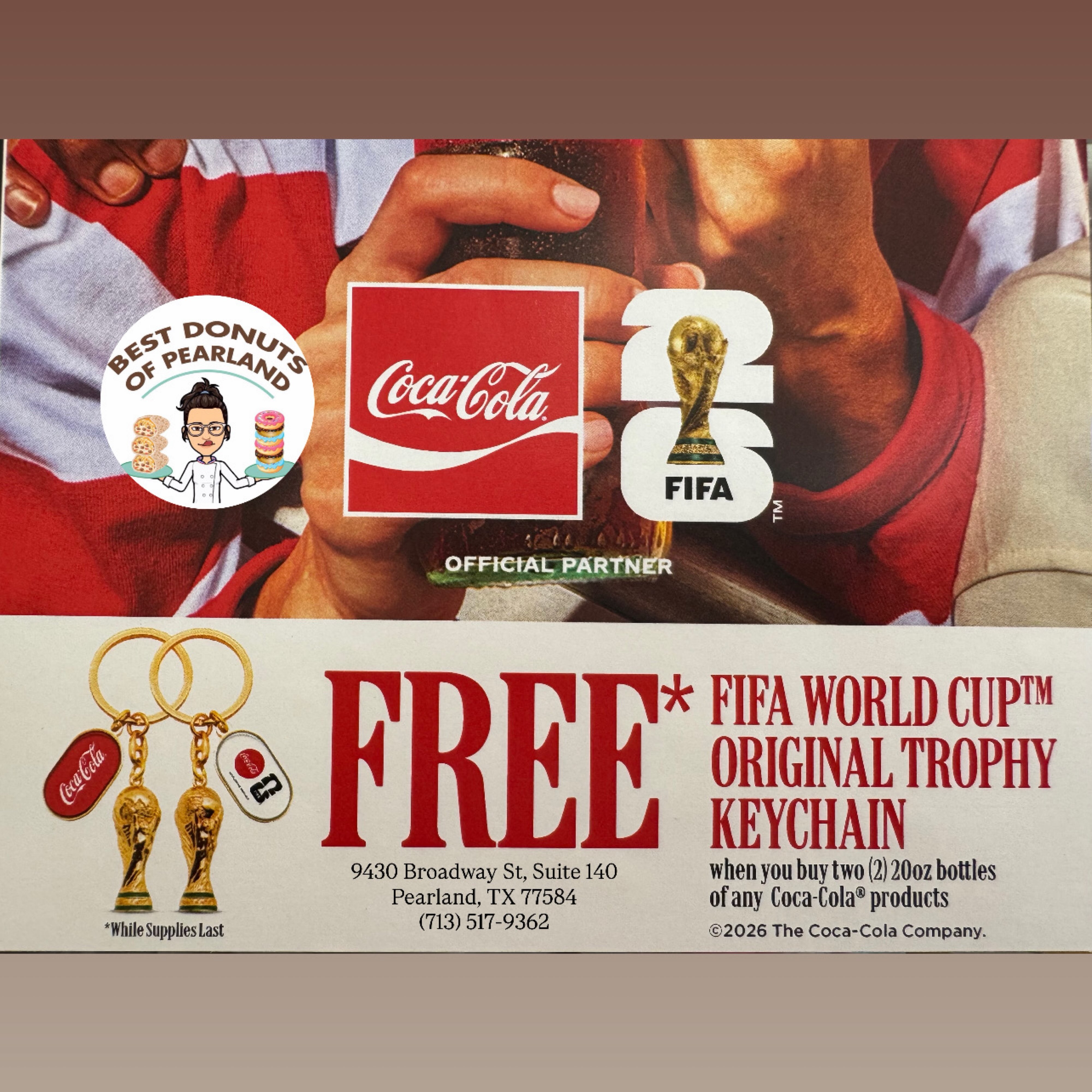 Free FIFA World Cup keychain with Coca-Cola purchase