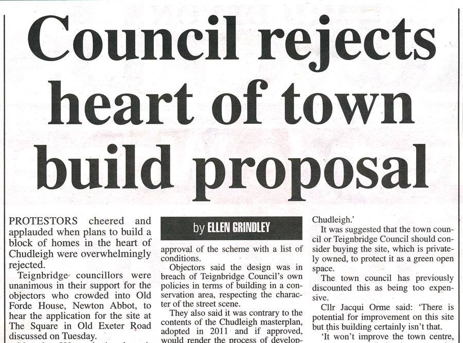 Chudleigh Protest - Home