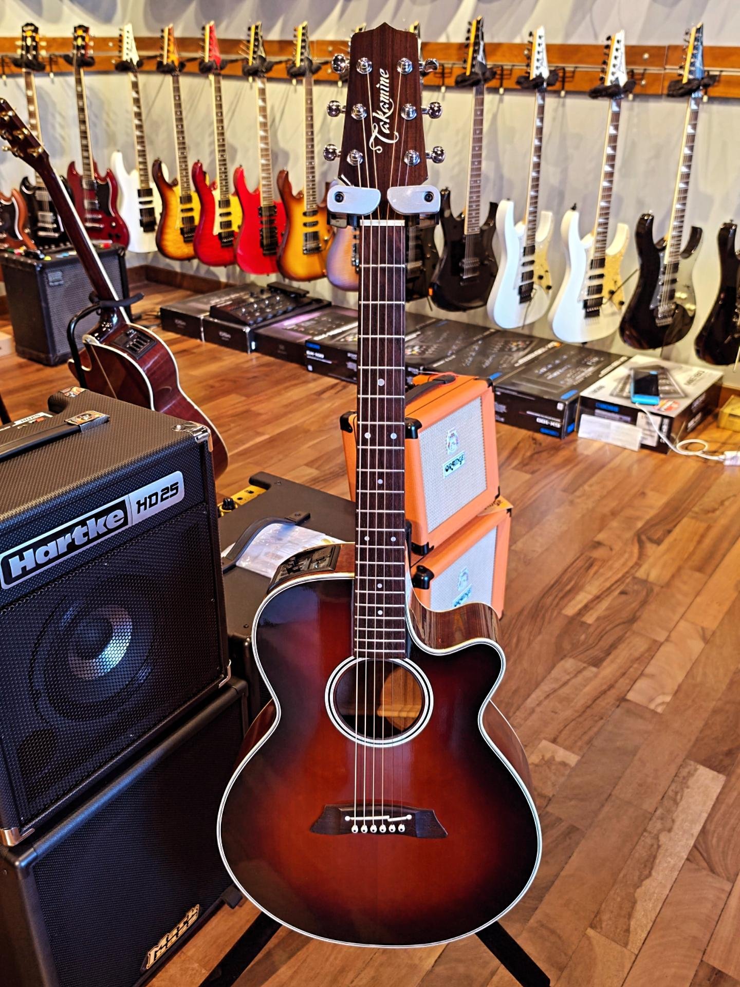 Takamine PT-106 Sunburst Japan Made Acoustic Electric Guitar. From