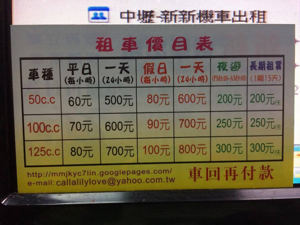 中壢 新新機車出租 Home Facebook