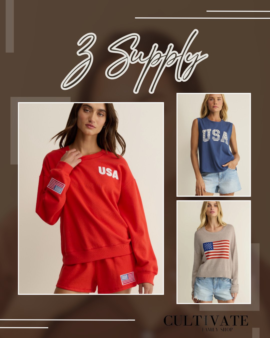 Red, white, and way too cute 💙 These Z Supply tops are