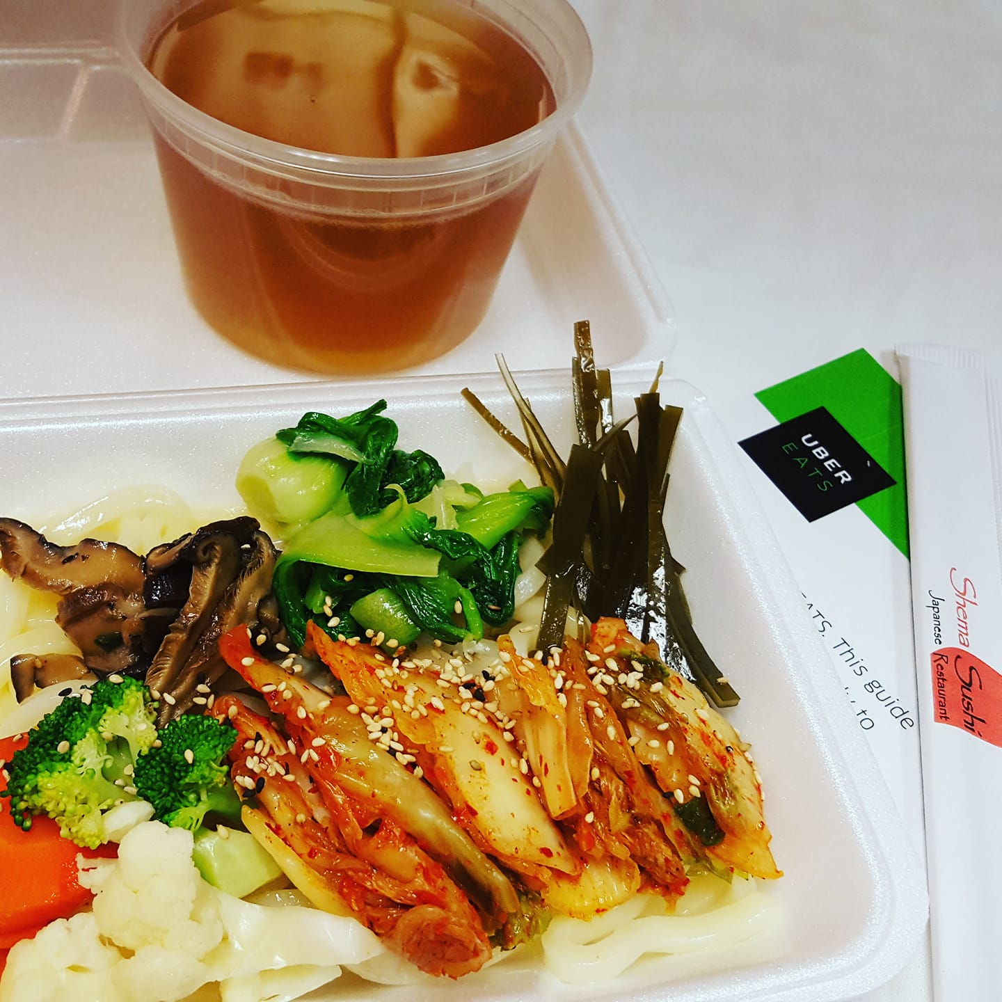 Shema Sushi - kimchi udon for take-out @ Shema Sushi...