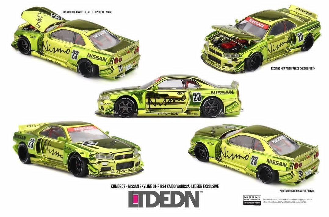 KAIDOHOUSE NISSAN SKYLINE GT-R (R34) KAIDO WORKS GREDDY Chrome