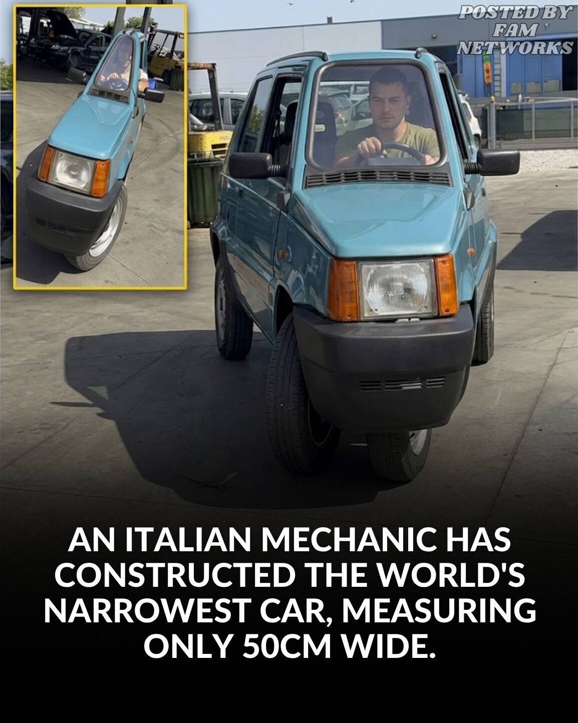 An Italian mechanic modified a 1993 Fiat Panda into the world's