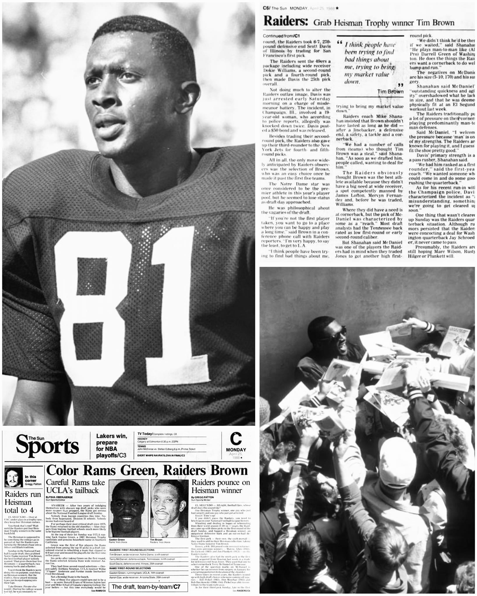?On April 24, 1988 the Los Angeles Raiders drafted wide receiver 