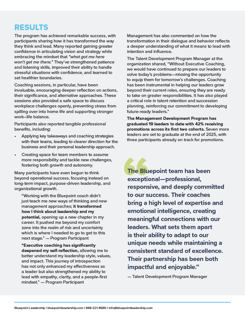 Bluepoint Leadership... - Bluepoint Leadership Development