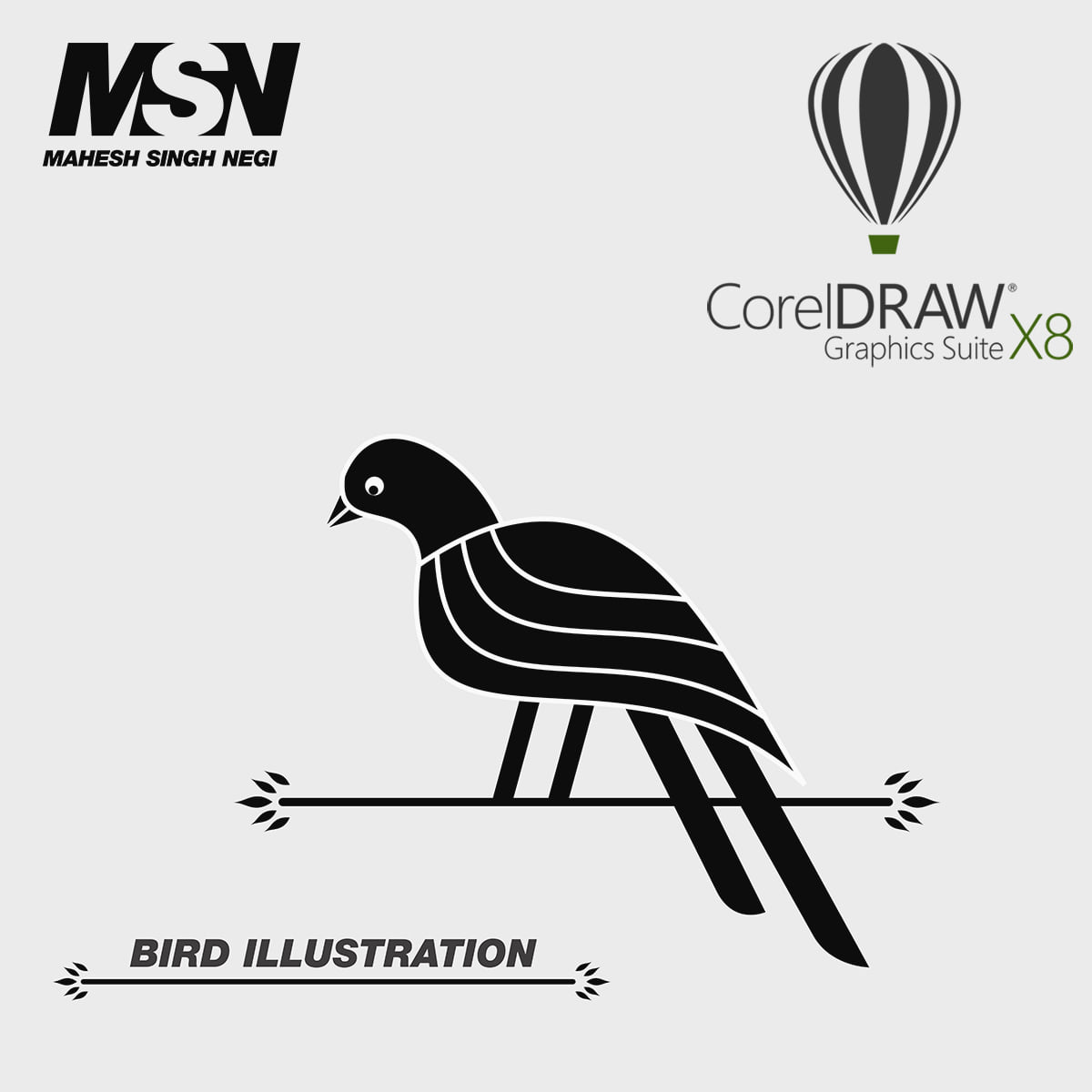 How To Create Bird illustration Vector... - Mahesh Singh Negi | Facebook