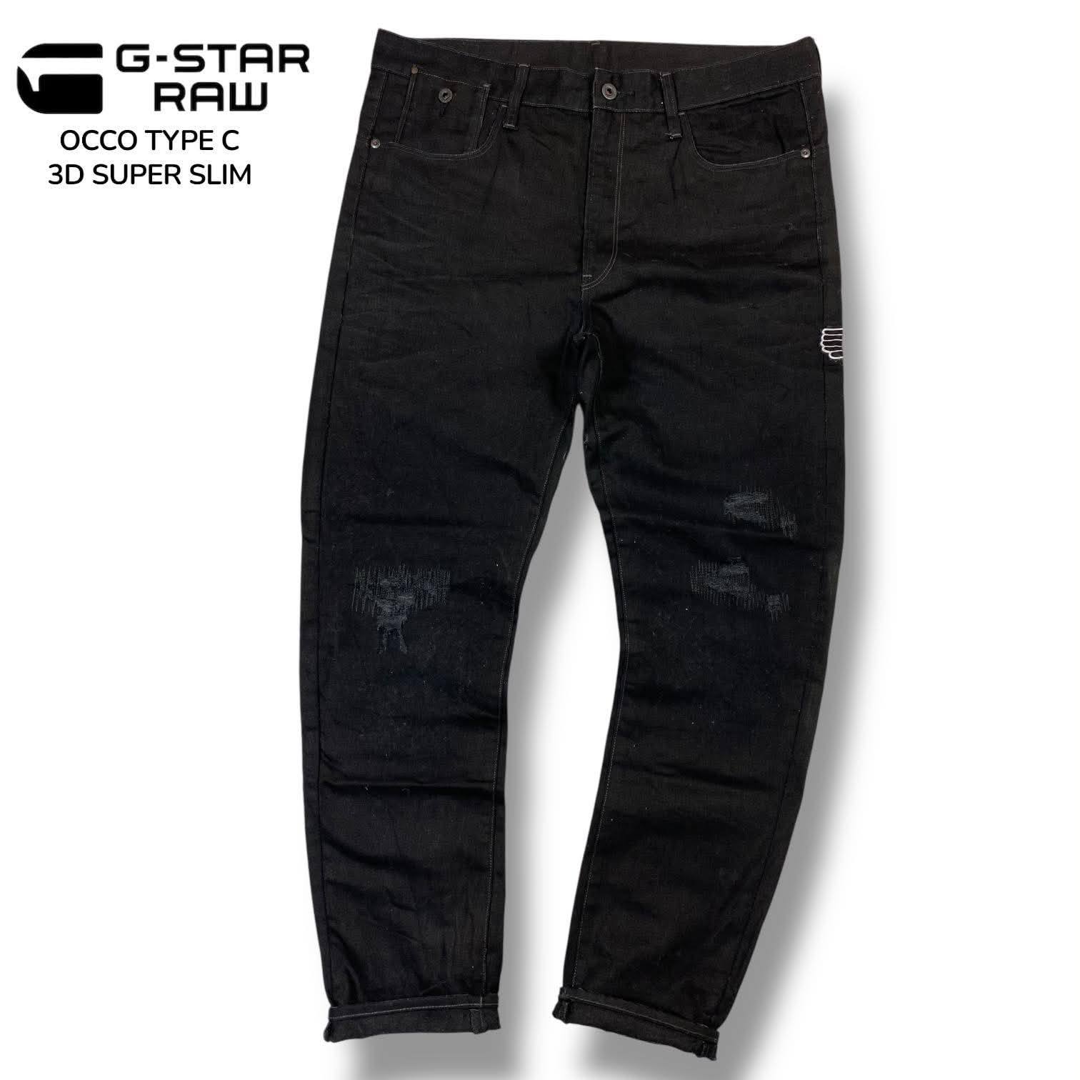 ?️G-STAR RAW - OCCO TYPE C 3D SUPER SLIM JEANS สินค้าแท้มือสอง 