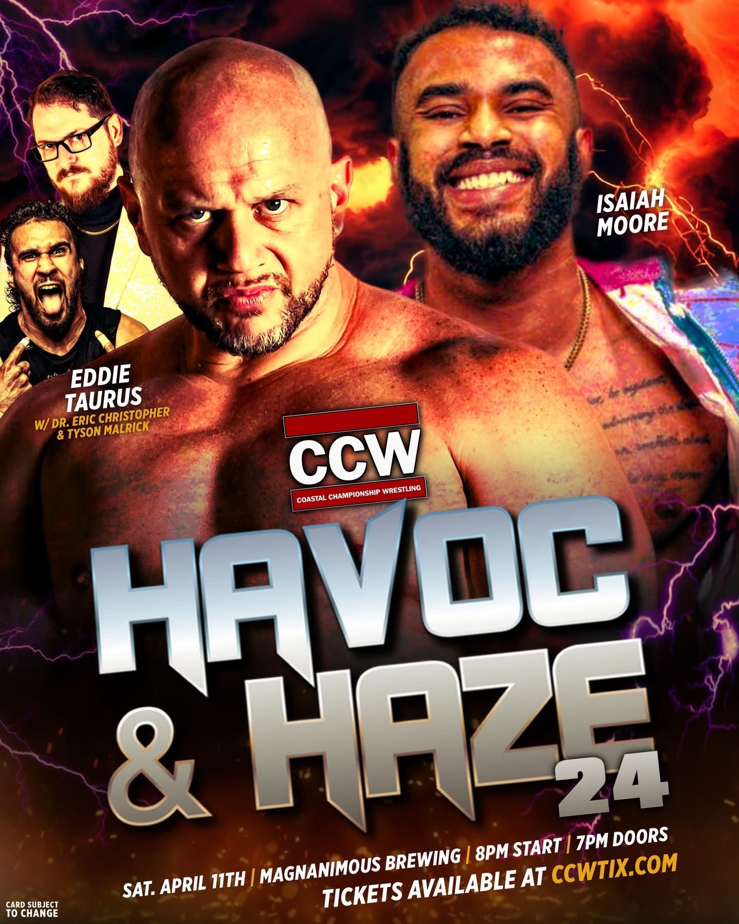 TONIGHT IN TAMPA! CCW presents: Havoc & Haze 24, LIVE at