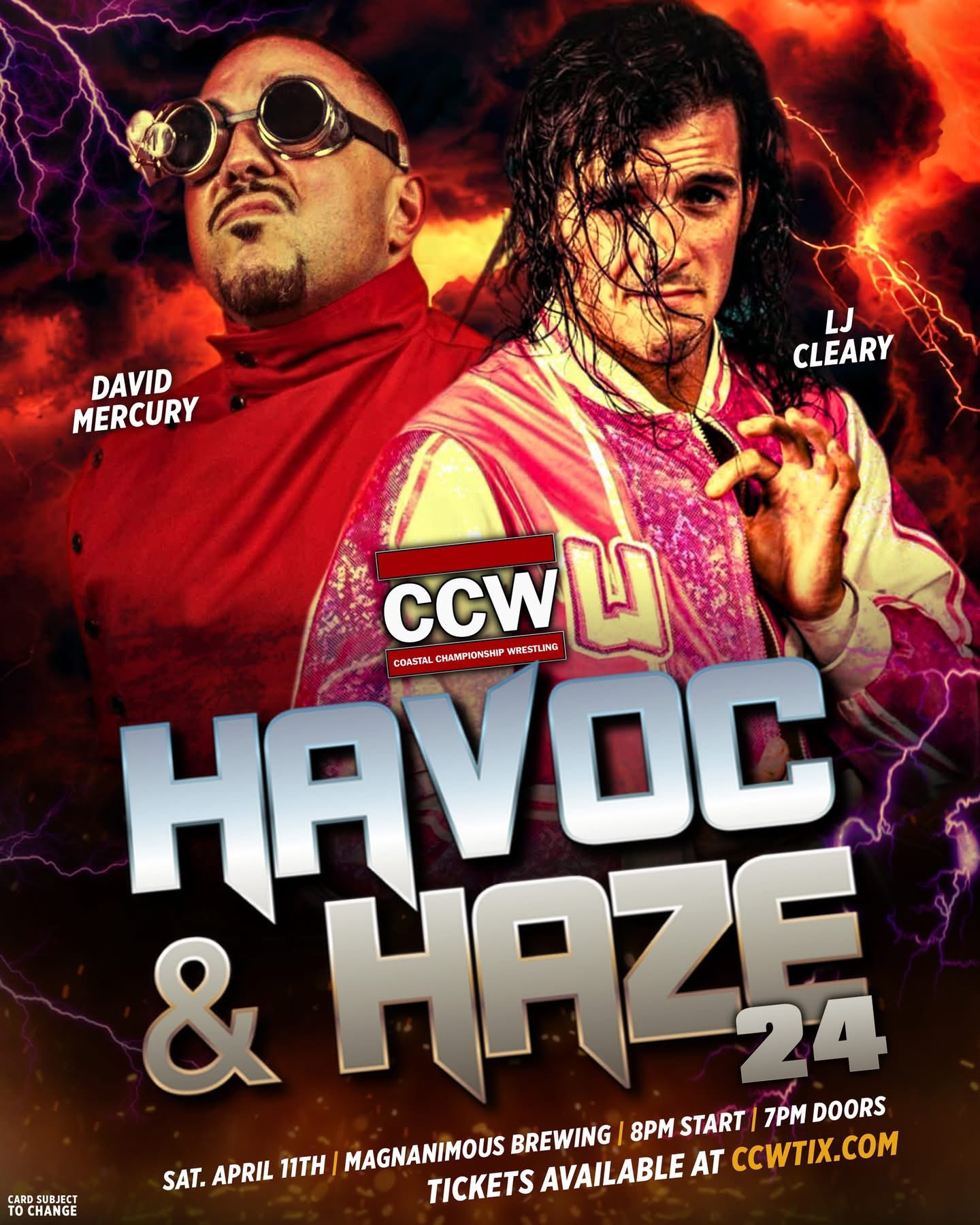 TONIGHT IN TAMPA! CCW presents: Havoc & Haze 24, LIVE at