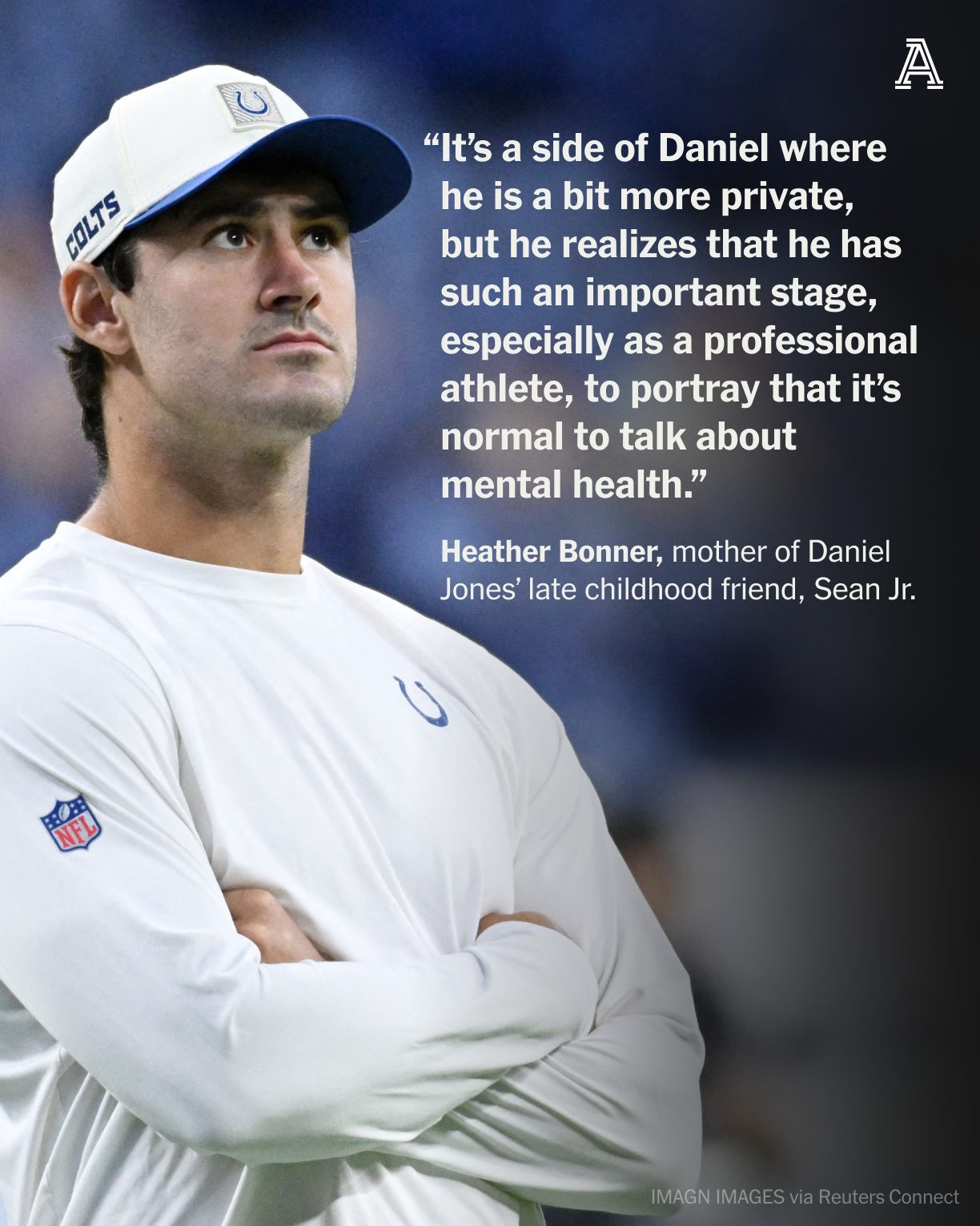 Indianapolis Colts quarterback Daniel Jones lost a childhood