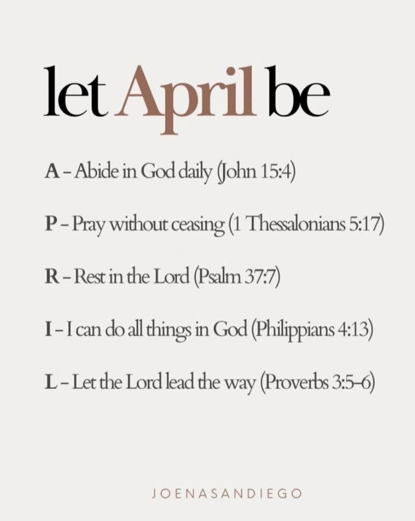 Home - Happy APRIL! I pray your month is a blessed one. 🙌🏼 #april # ...