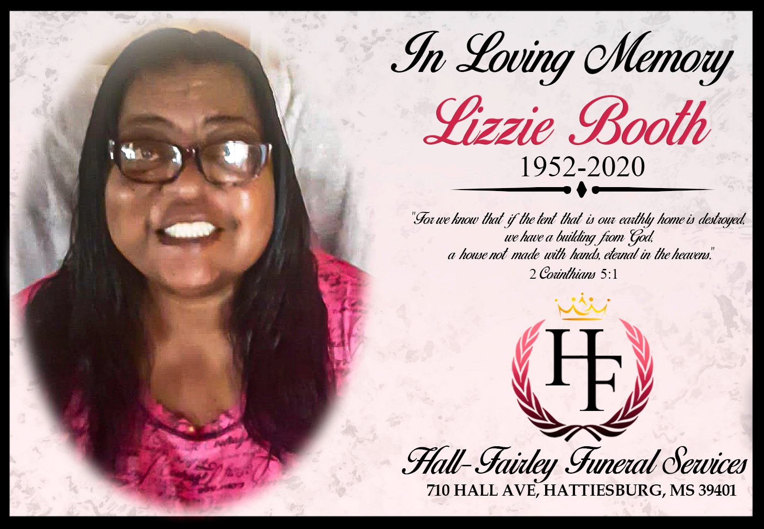 IN LOVING MEMORY OF MS.... - Hall-Fairley Funeral Services | Facebook