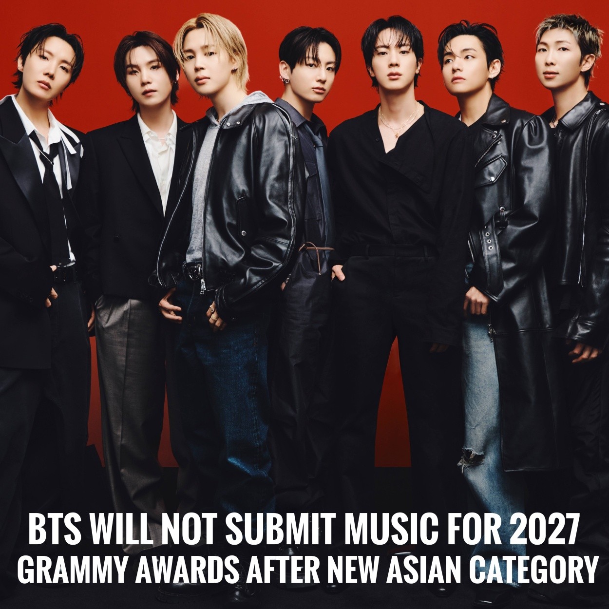 BTS has announced they will not submit their music in the 2027