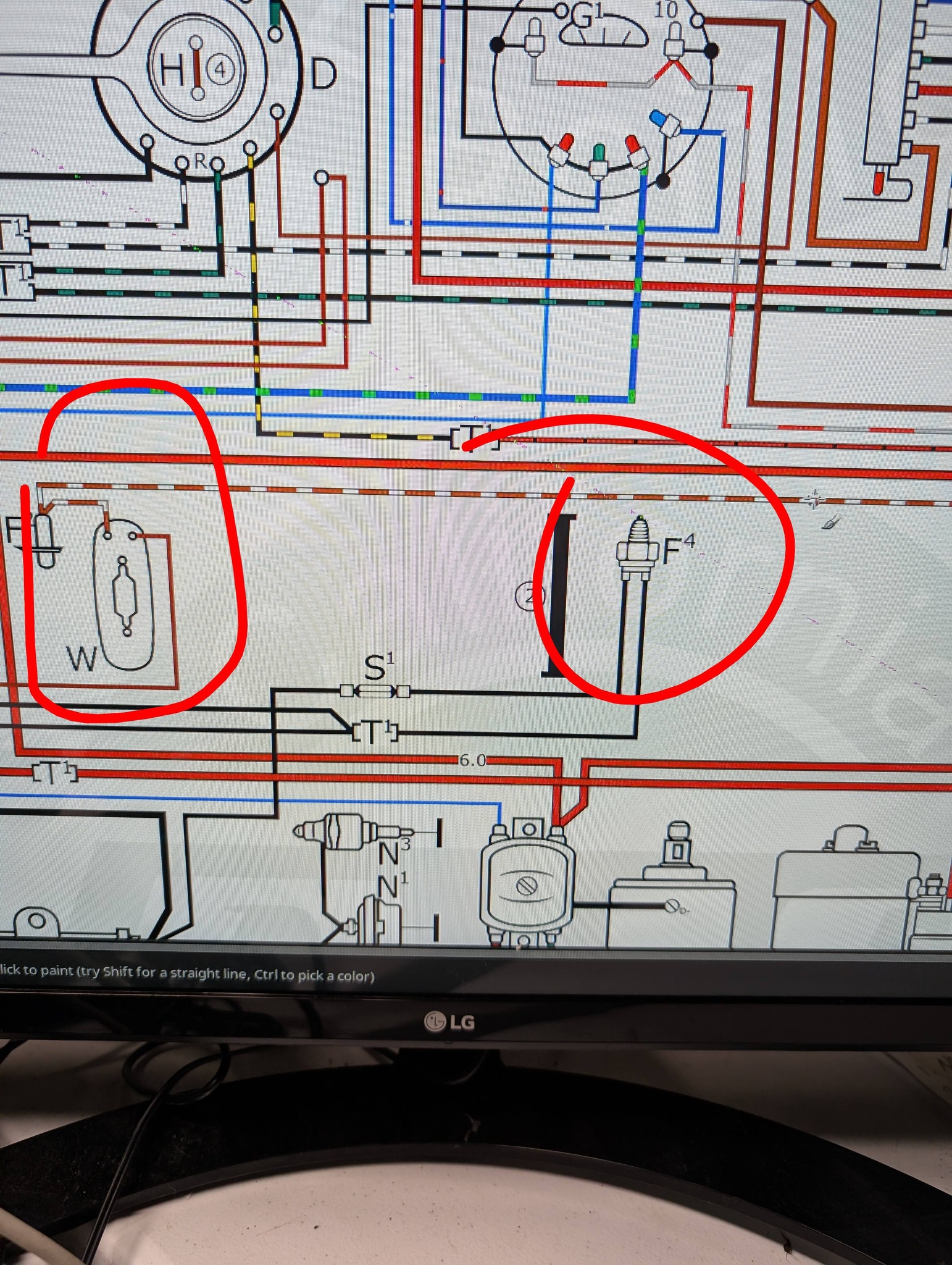 1971 Volkswagen Bug wiring schematic components identification