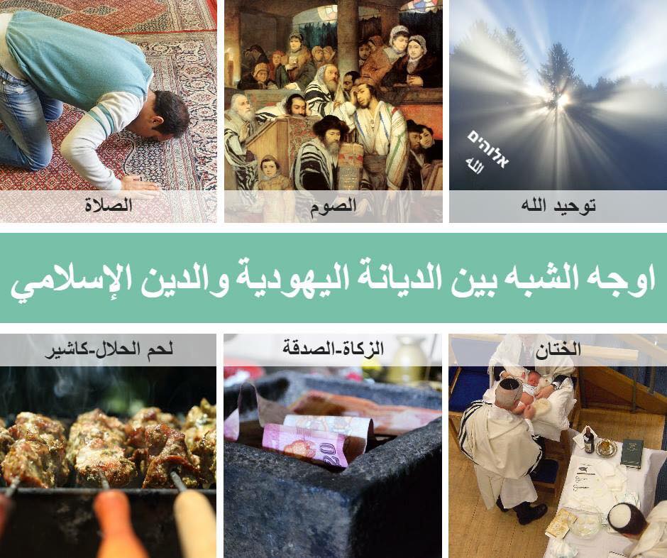 إسرائيل تتكلم بالعربية الإسلام واليهودية ديانتا فرض توحيد الله الصوم الصلاة الختان الزكاة الصدقة لحم الحلال كاشير Facebook