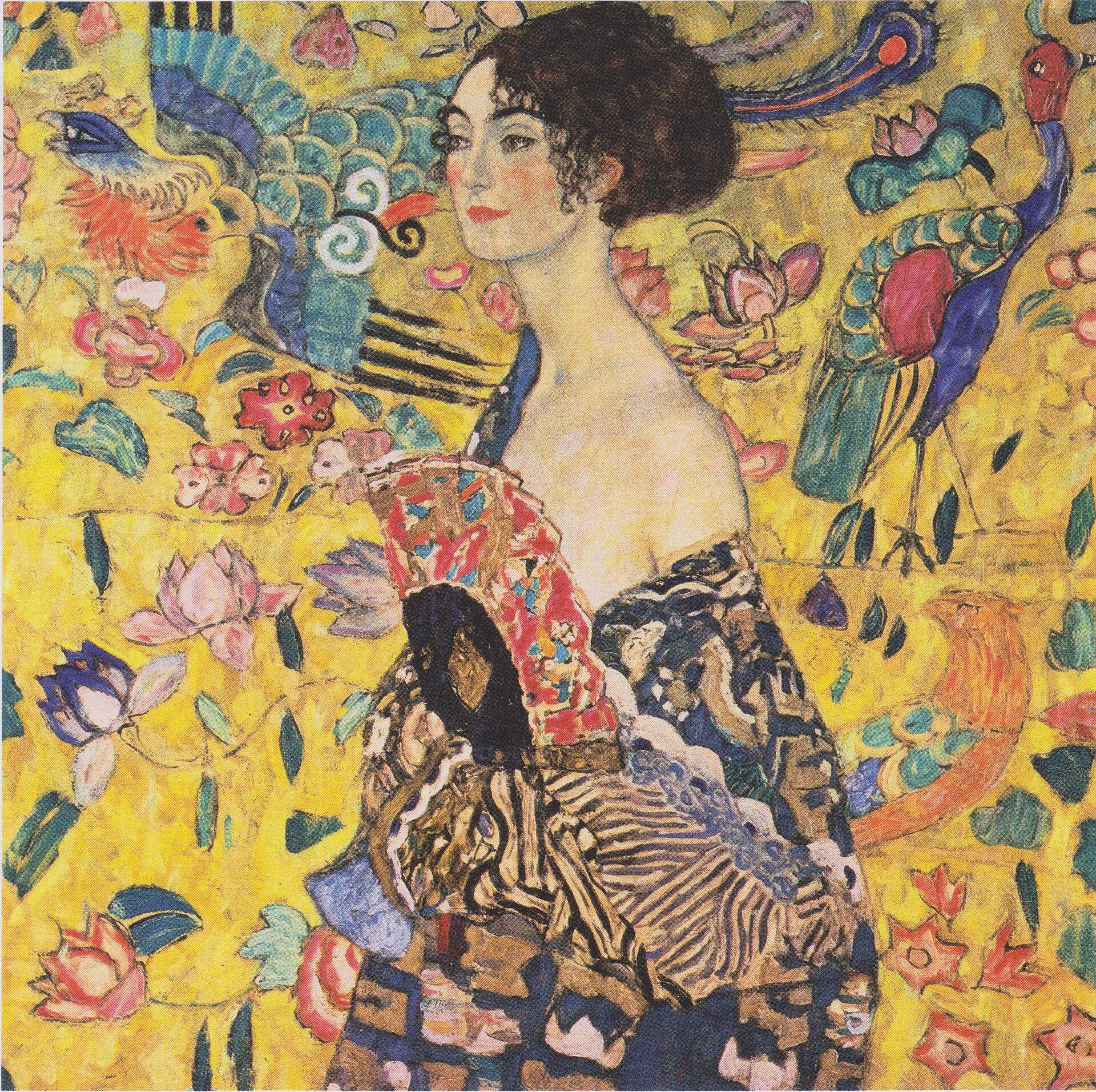 Gustav Klimt's Lady with Fan at Belvedere Museum