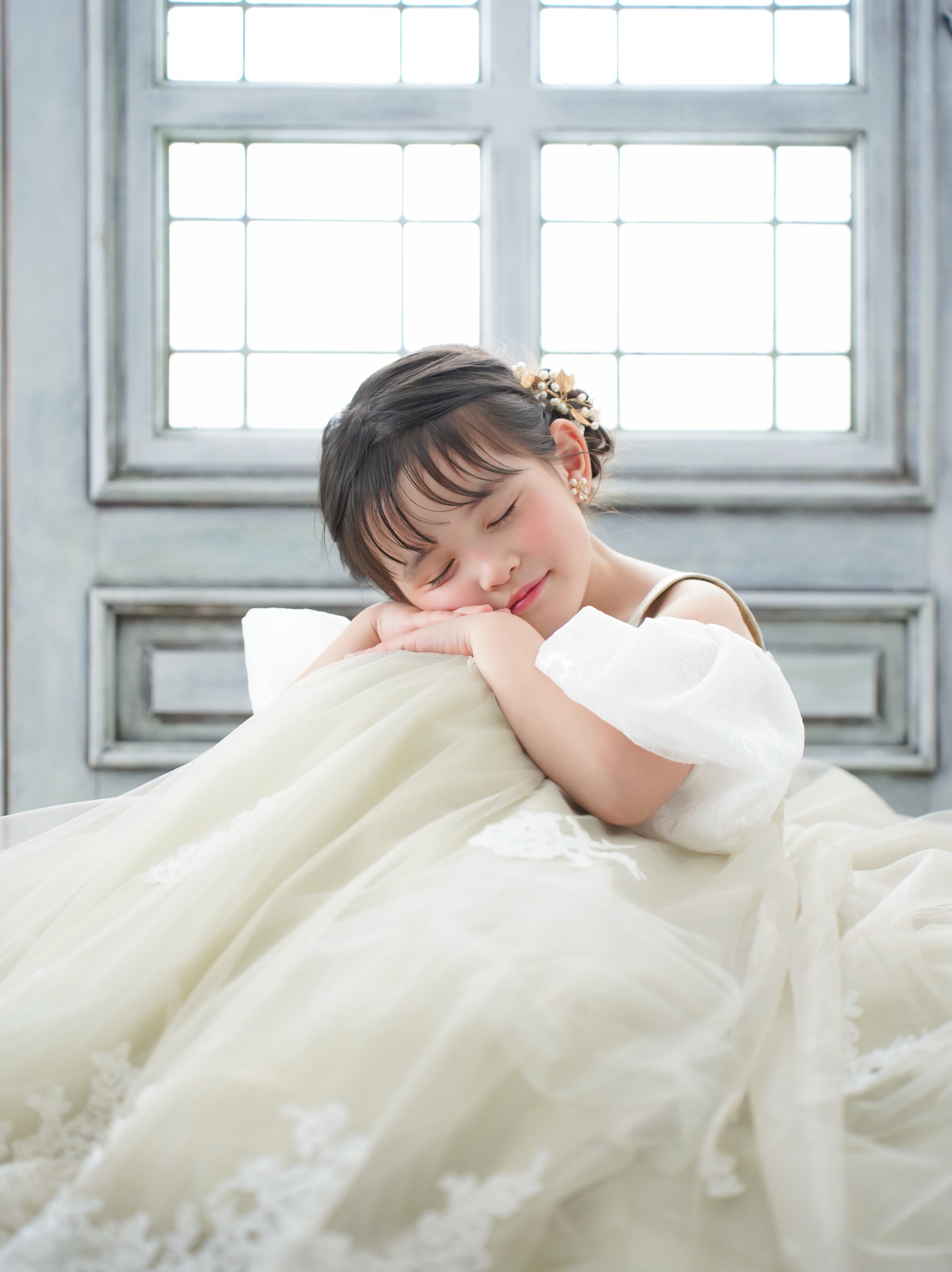7歳女の子のドレスフォト❤︎ ふわふわなドレスでプリンセス気分