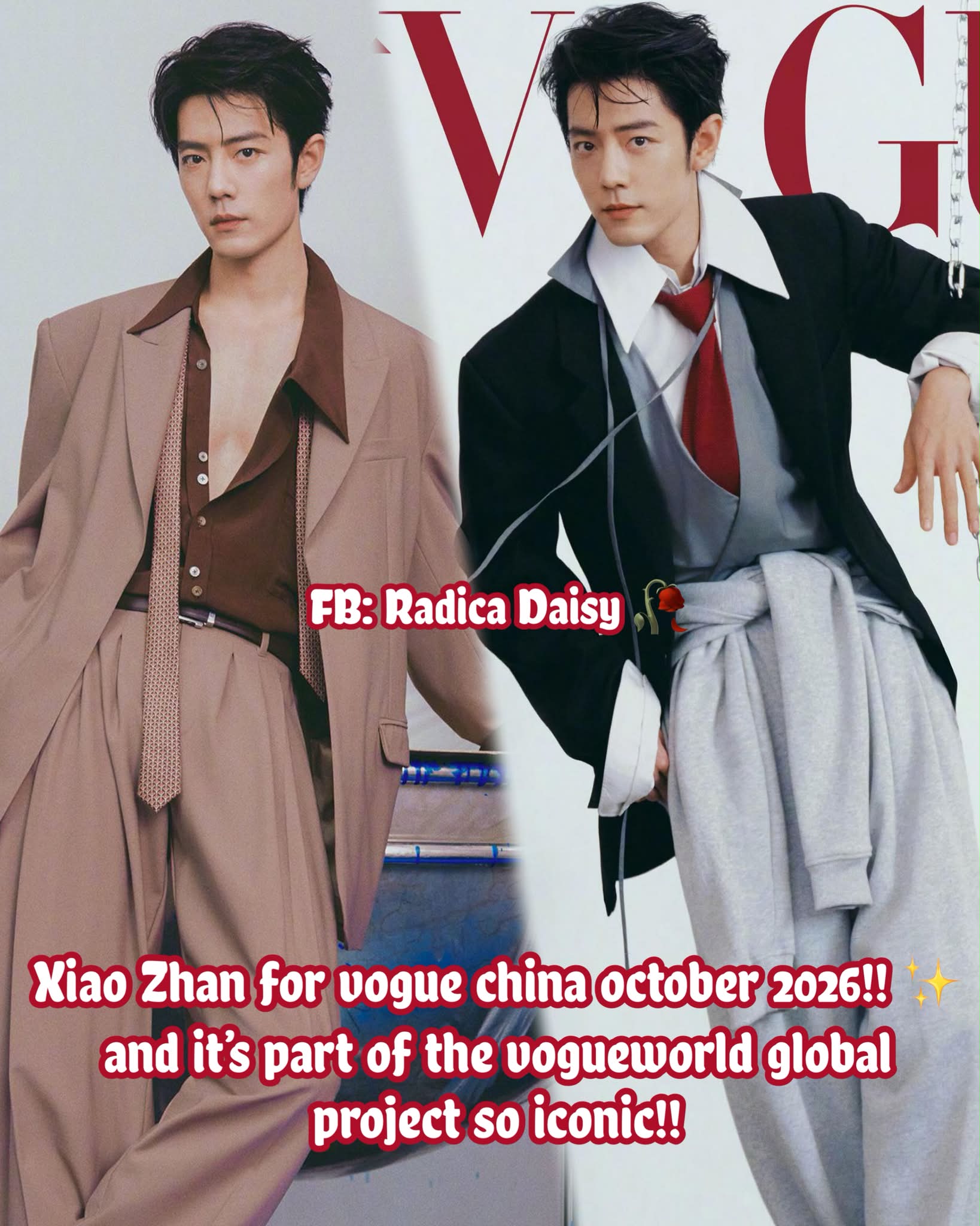 Xiao Zhan stars in Vogue China October 2026 issue