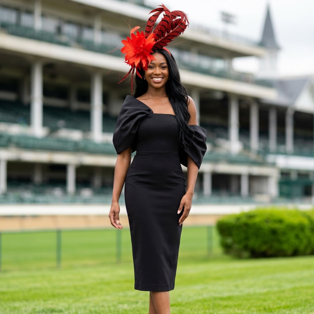 black kentucky derby dresses Shop now at thehatgirls.com 👒 ✨ 4x Featured Milliner of ✨ ✨9x Official Hat Designer of KY Derby Festival✨ | the hat girls | kentucky derby | fashion Women Sexy Crystal Black YGroup_marla-mini-dress Neckline:Sleeveless The Juliet JT921H Black