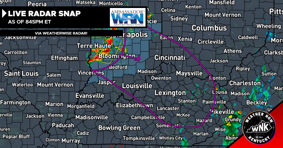 845pm ET: ~ A cluster of storms has indeed developed. For now