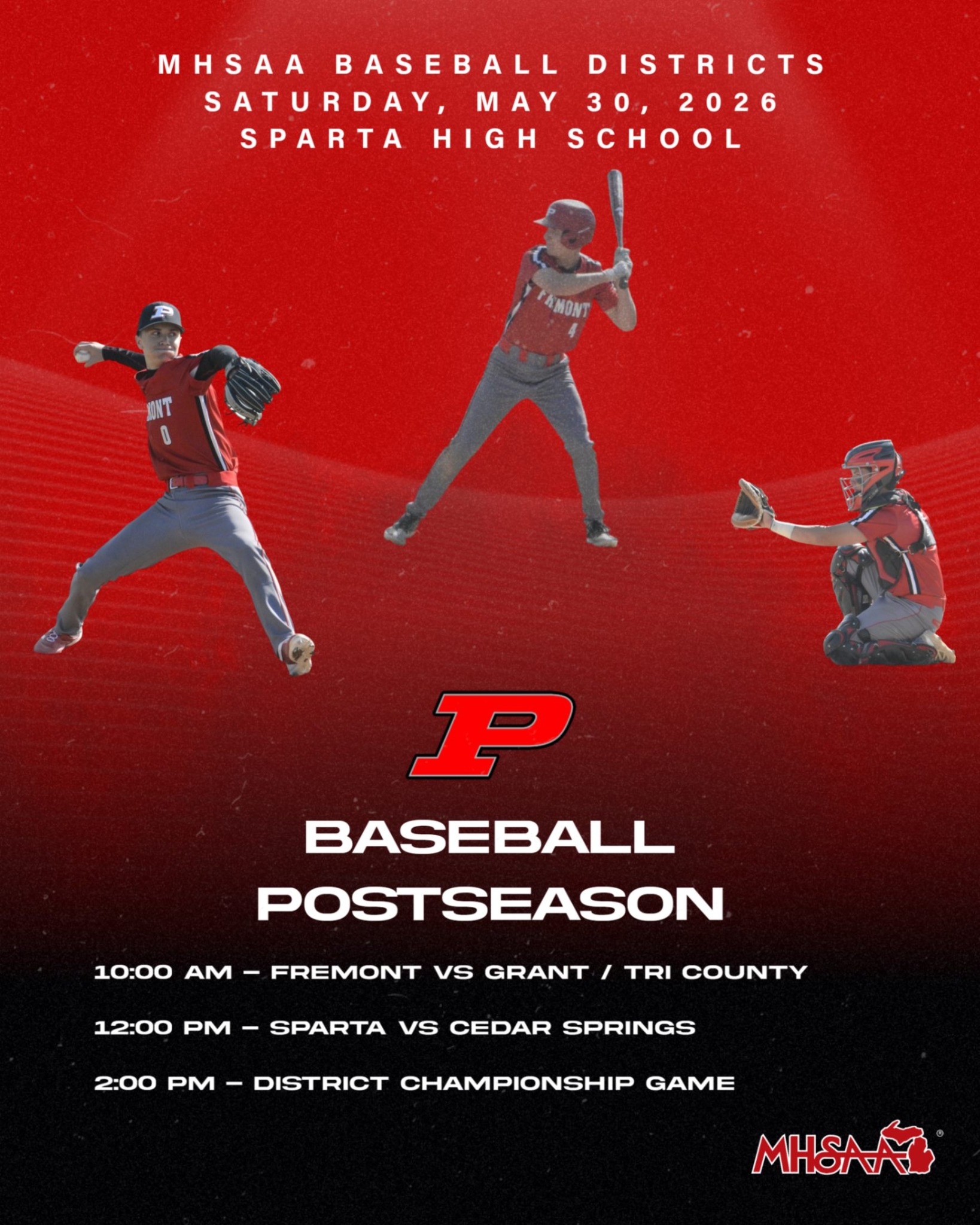 Fremont Packers baseball heads to Sparta for MHSAA district tournament