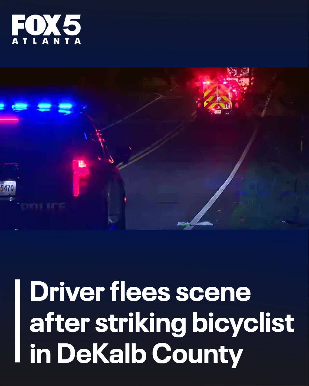 FOX - A hit-and-run crash in DeKalb County left a bicyclist