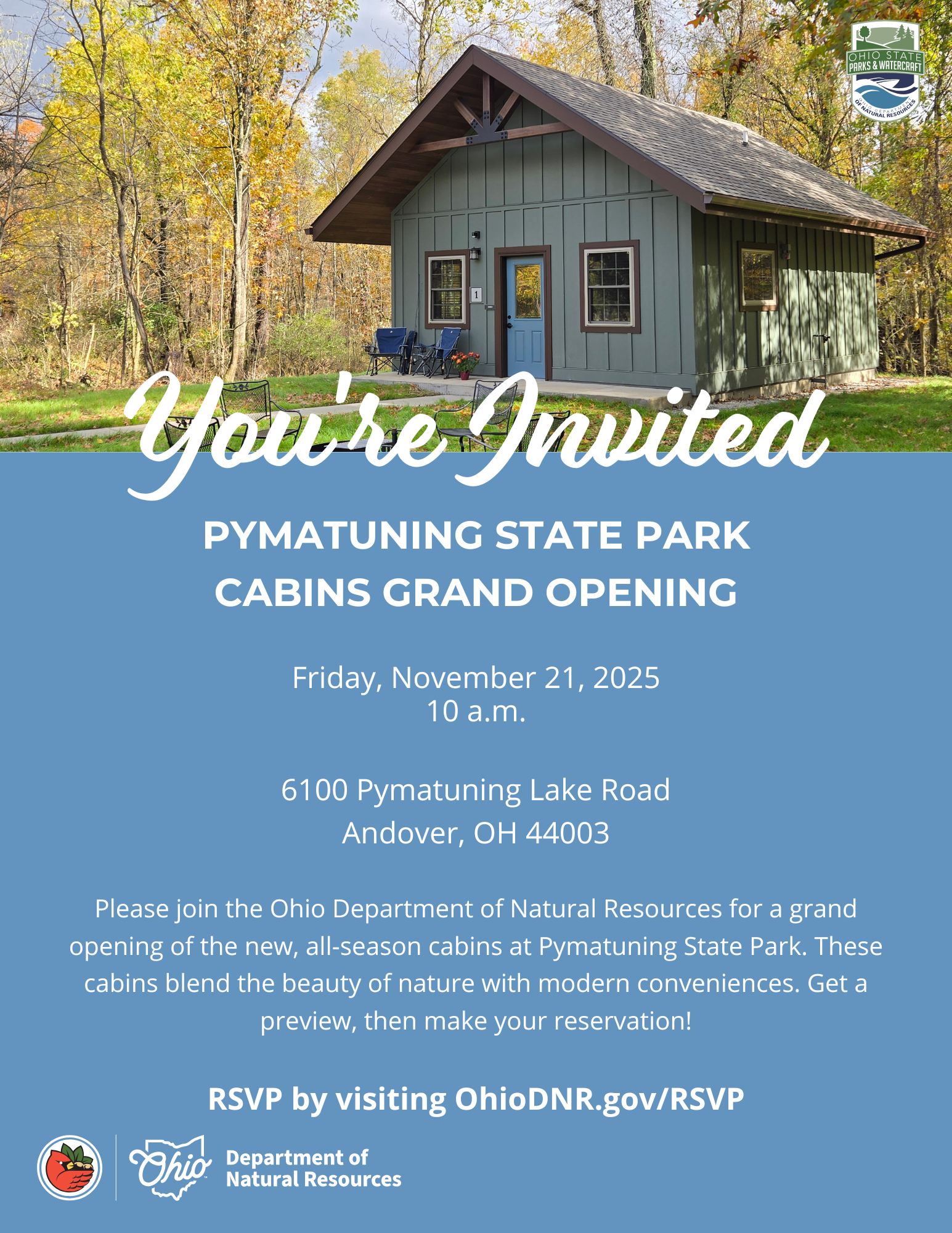 Pymatuning State Park Cabins Grand Opening