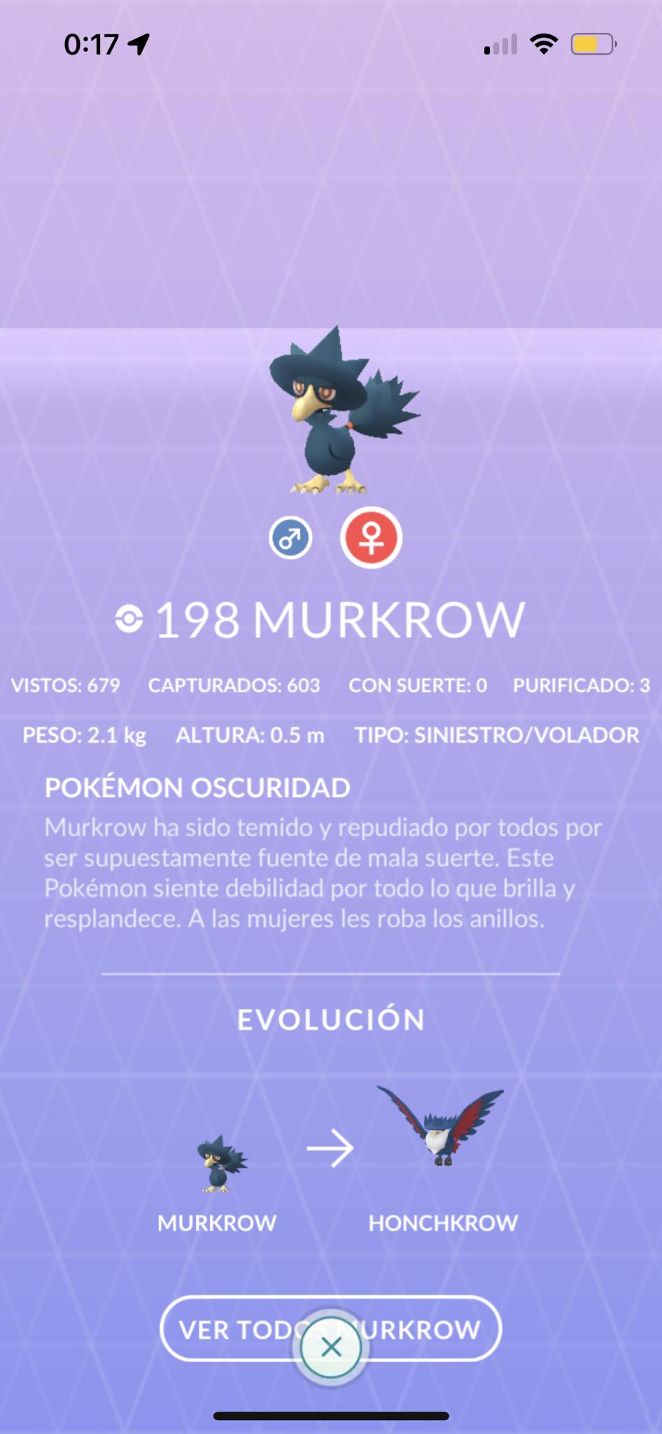 Pokémon Go Murkrow Shiny - Version Shiny Cornebre - Pour Android - Neuf Scellé