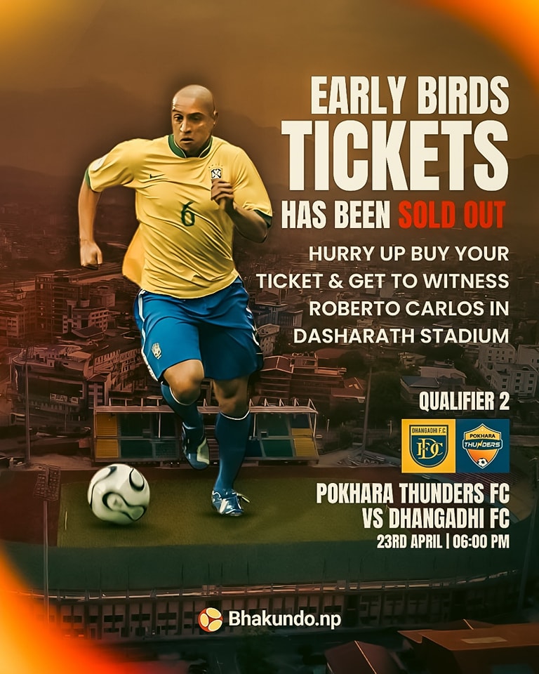 Bhakundo.np - 𝗙𝗜𝗟𝗟𝗜𝗡𝗚 𝗨𝗣 𝗙𝗔𝗦𝗧. 🎫 The early bird tickets for the match ...