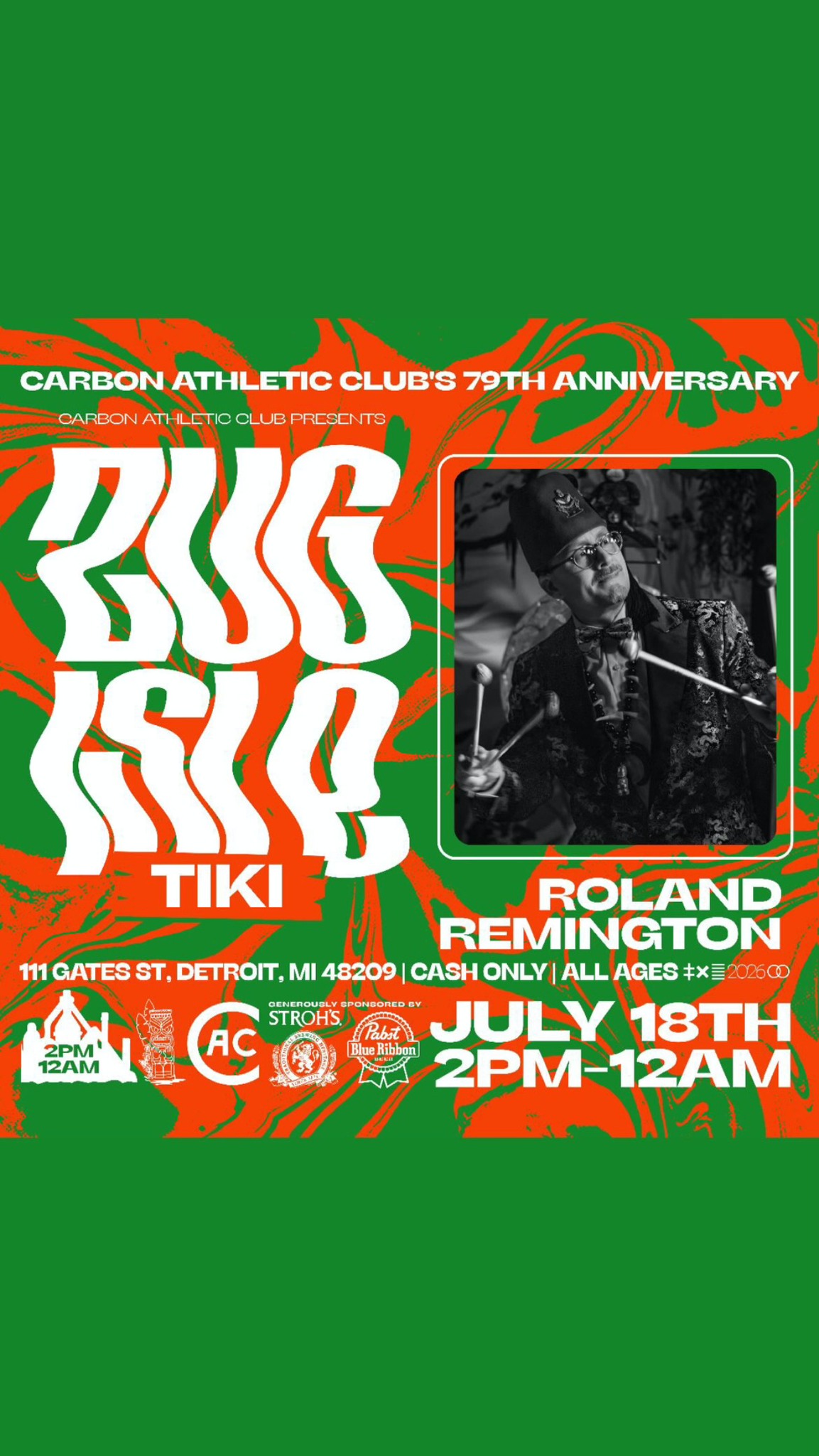 Roland Remington performs at Zug Isle Tiki's 79th anniversary