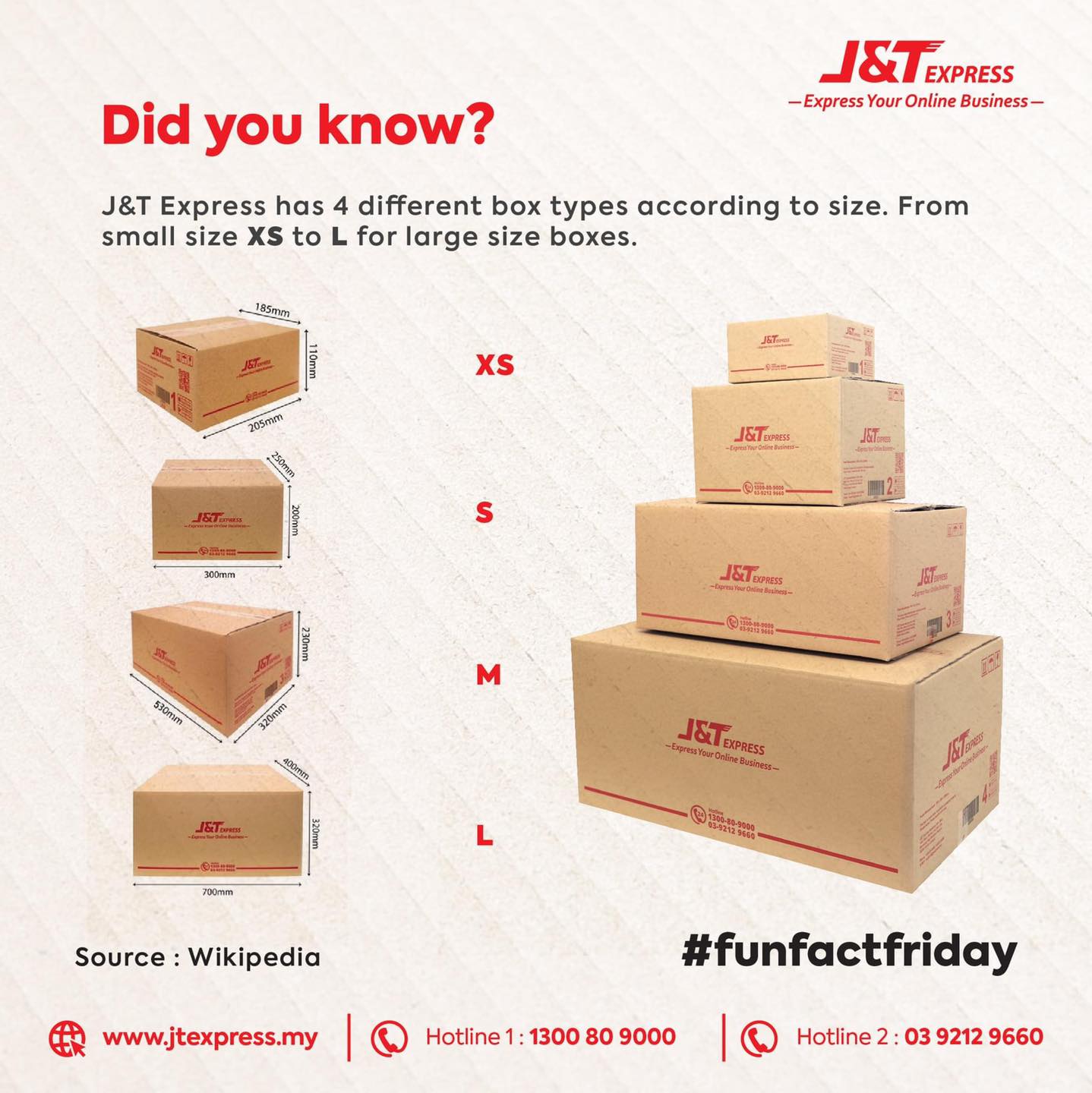 J T Express Miri Jalan Parry Finally It S Fridayyy Tgif With J T Express Fun Fact D Did You Know That J T Express Has 4 Different Type Of Boxes Various Boxes