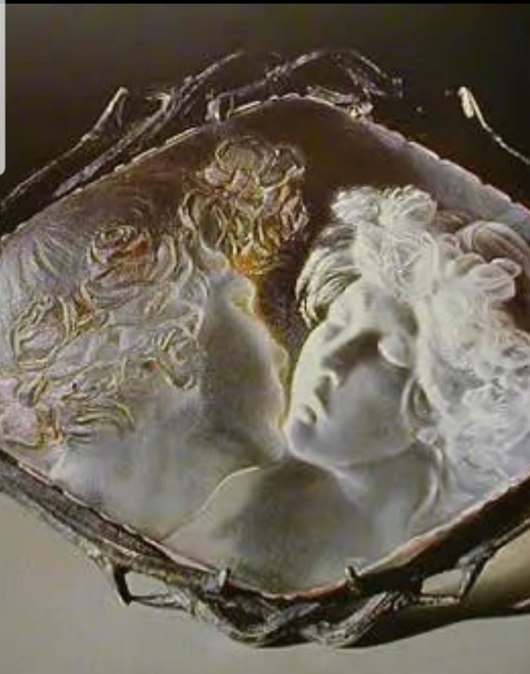 Broche Sculpture Vintage Bijoux D'artiste En étain Et Verre - Excellent état