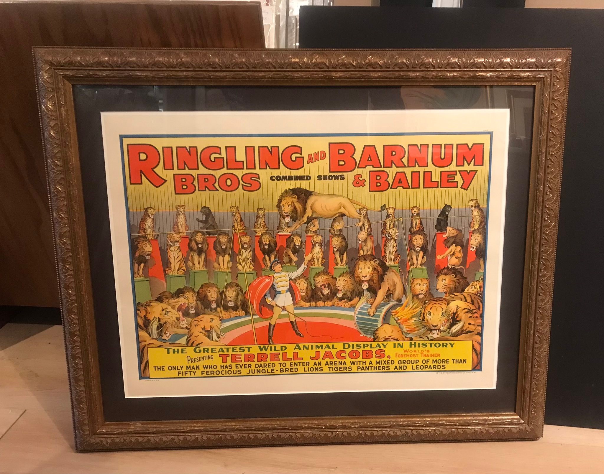 Antique Barnums Clown Mutoscope Arcade Poster Card - White City