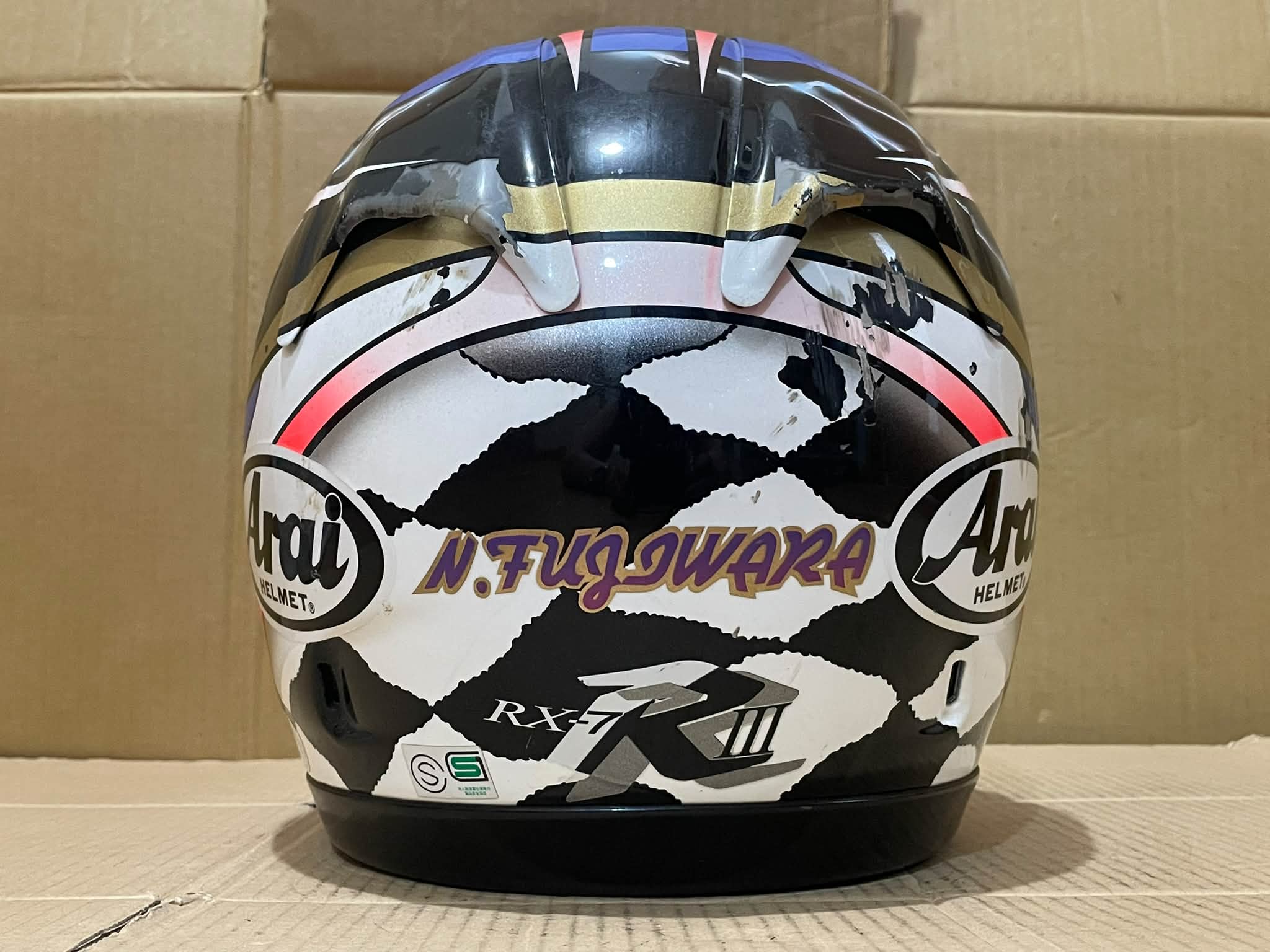 ▽Arai 辻本 聡 実使用 ヘルメット△ Araiの辻本聡さんの実使用