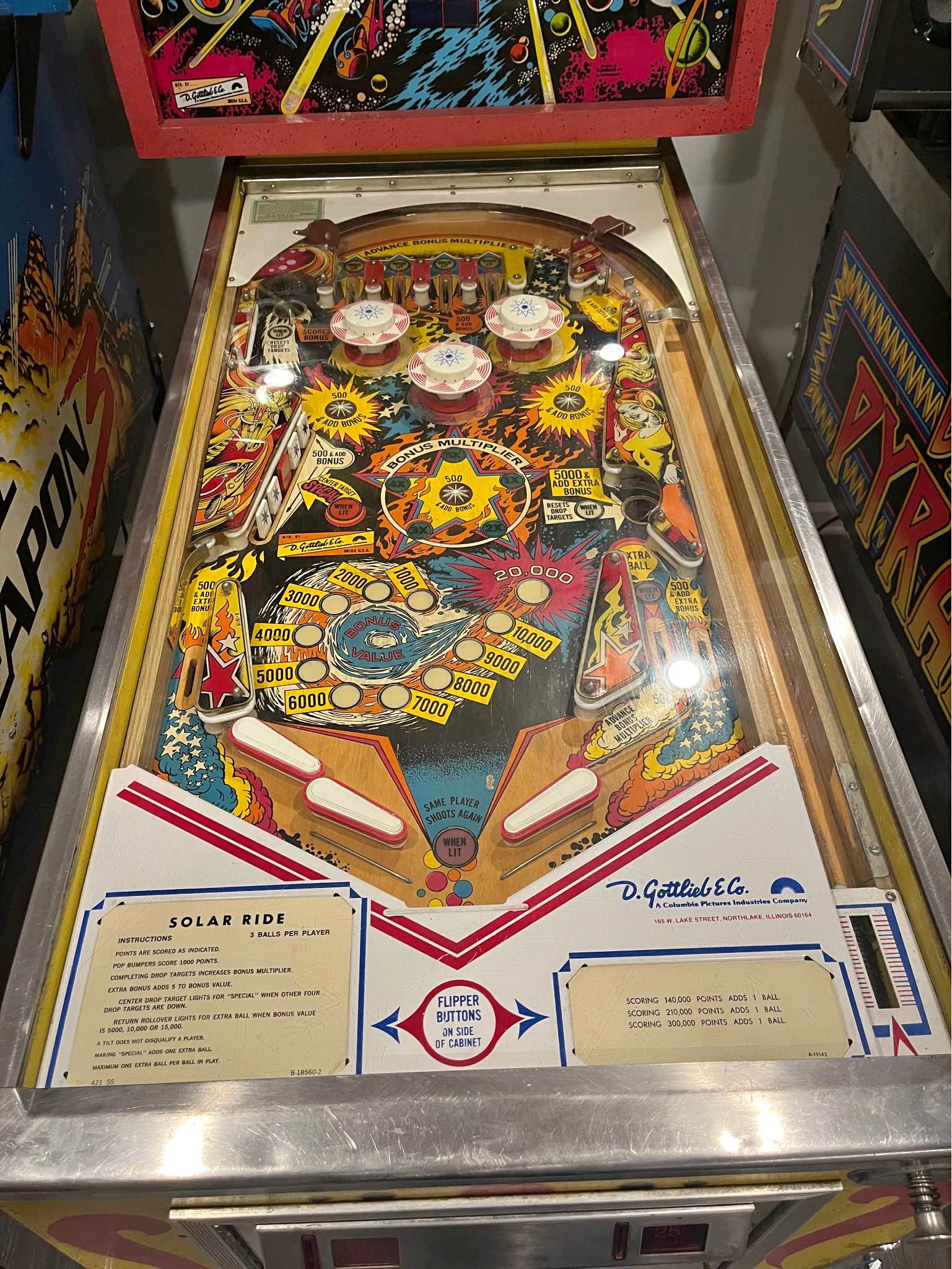 Gottlieb Solar Ride pinball - Games - Radnor, Pennsylvania | Facebook ...