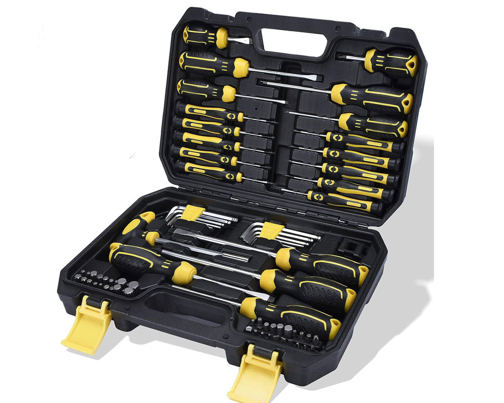SWANLAKE 86PCS Magnetic Screwdriver Set,Includes Slotted/Phillips