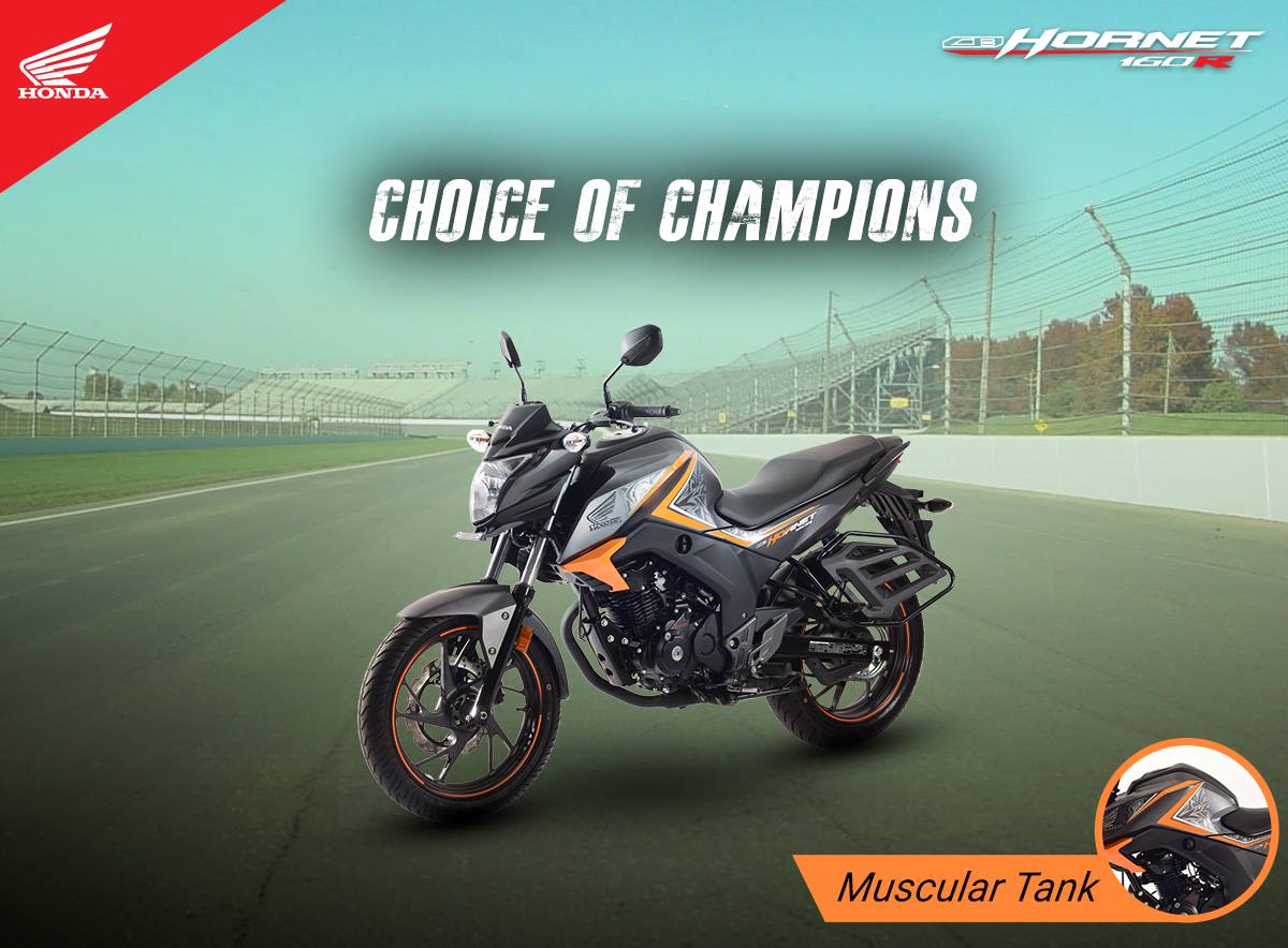 The Special Edition of Honda CB #Hornet160R has a strong 