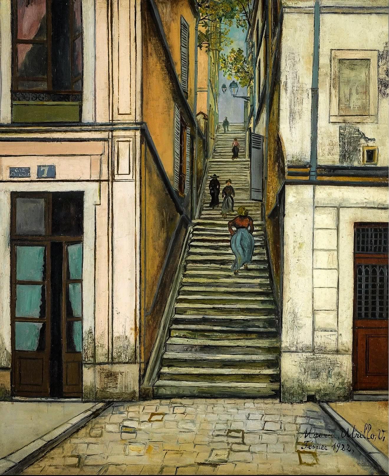 Maurice Utrillo's Rue du Mont-Cenis painting