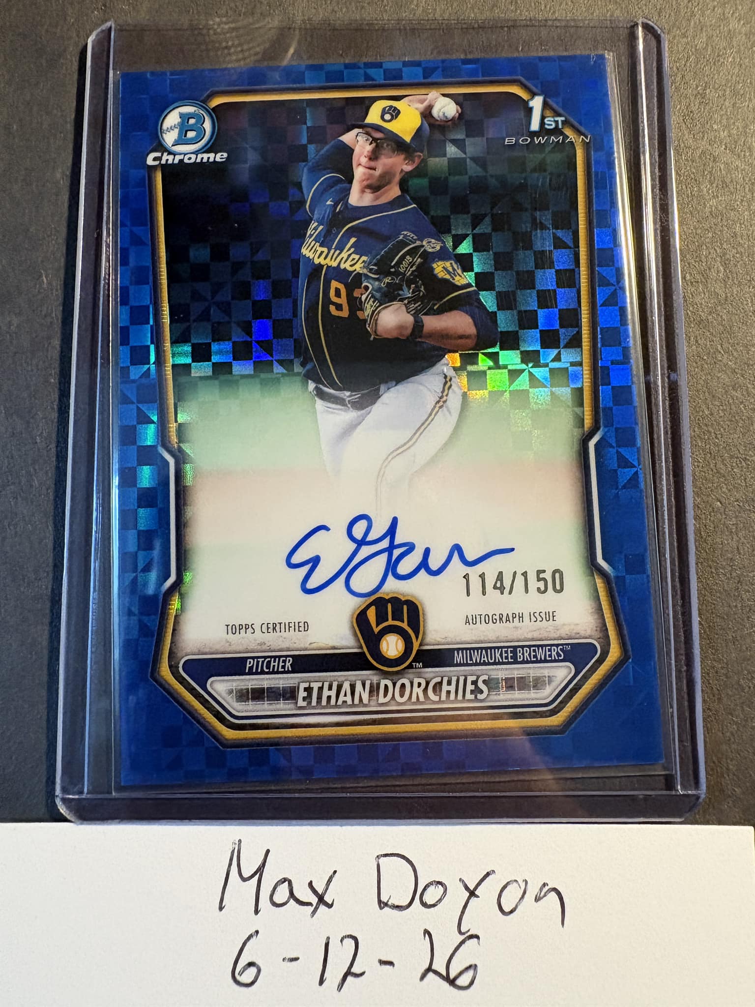 ?6 Hour Auction ? 2026 Bowman Chrome Ethan Dorchies 1st Bowman 